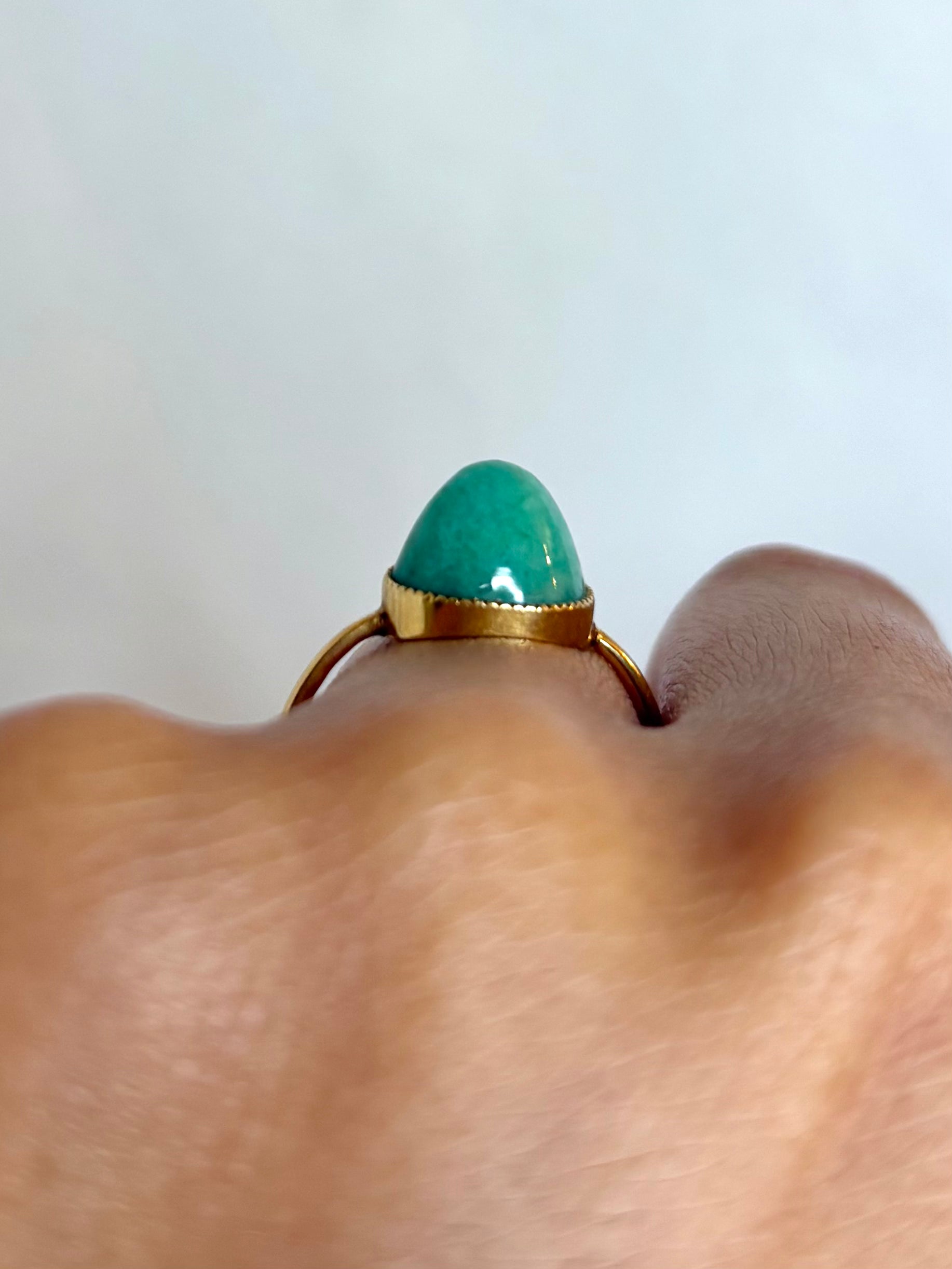 Bague Solitaire Turquoise 5.40 carats "Servane"