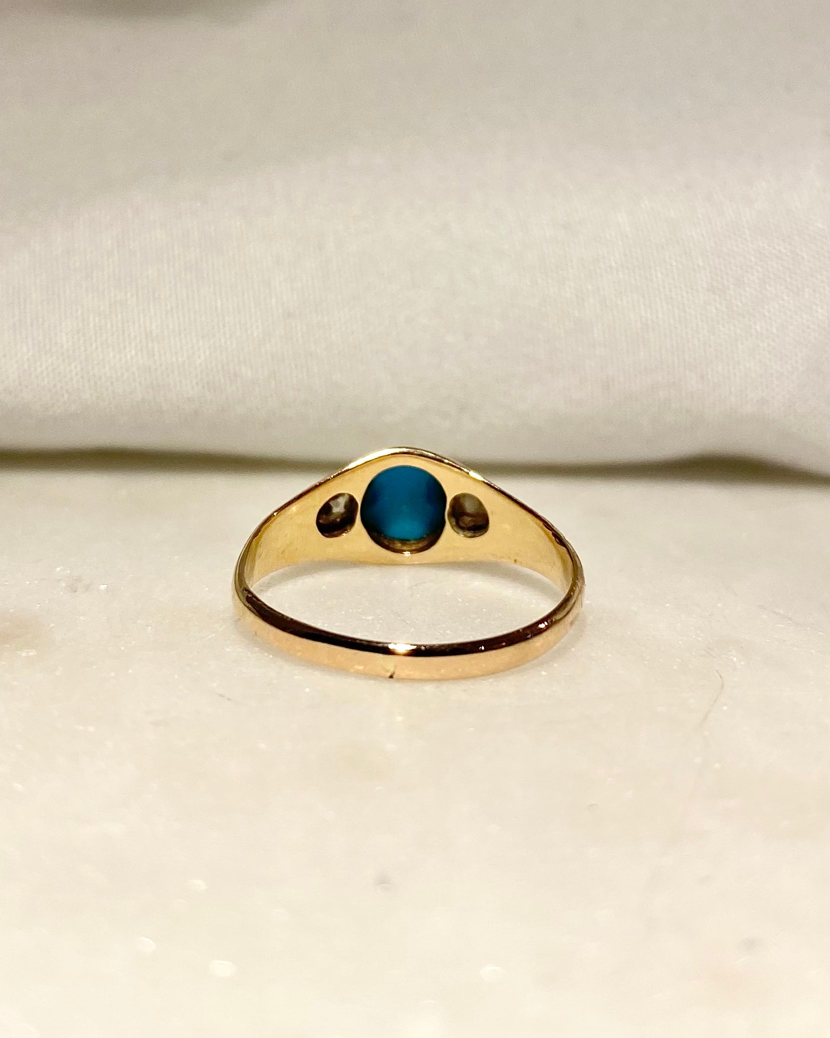 Bague Trilogie Turquoise & Diamants "Edena"