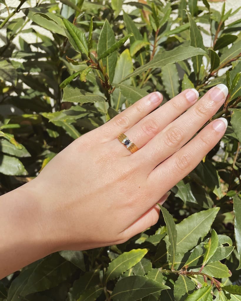 Bague saphir & diamants "Apolline"