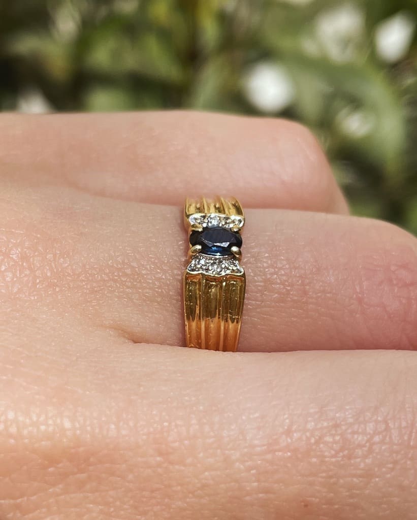 Bague saphir & diamants "Apolline"