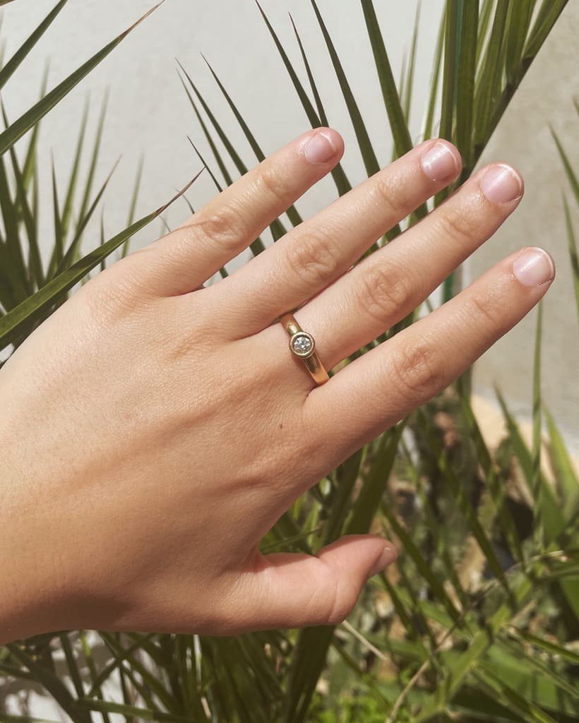 Anillo brazalete de diamantes "Coralie"
