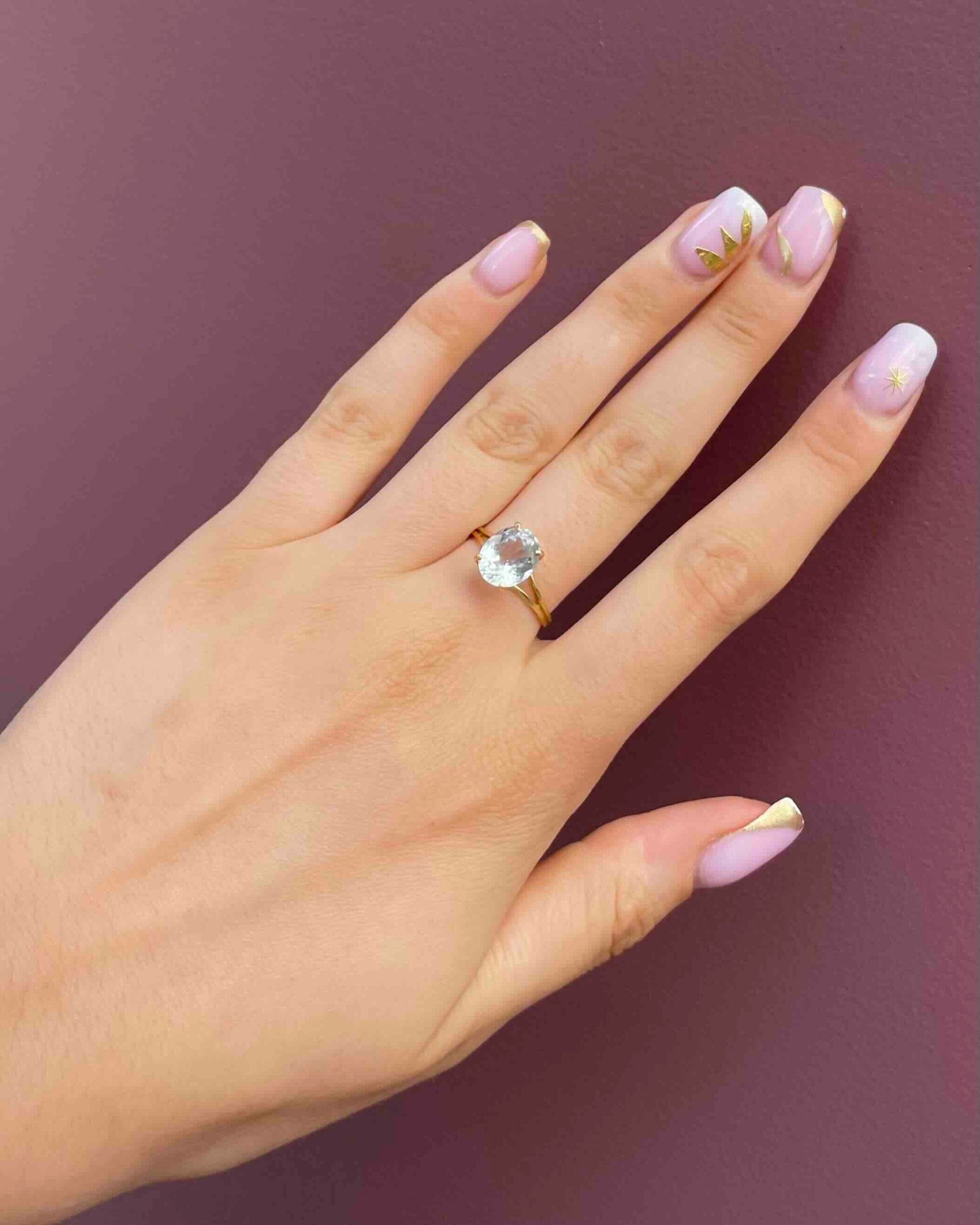 2.50 Carat Aquamarine Cocktail Ring "Marwa"