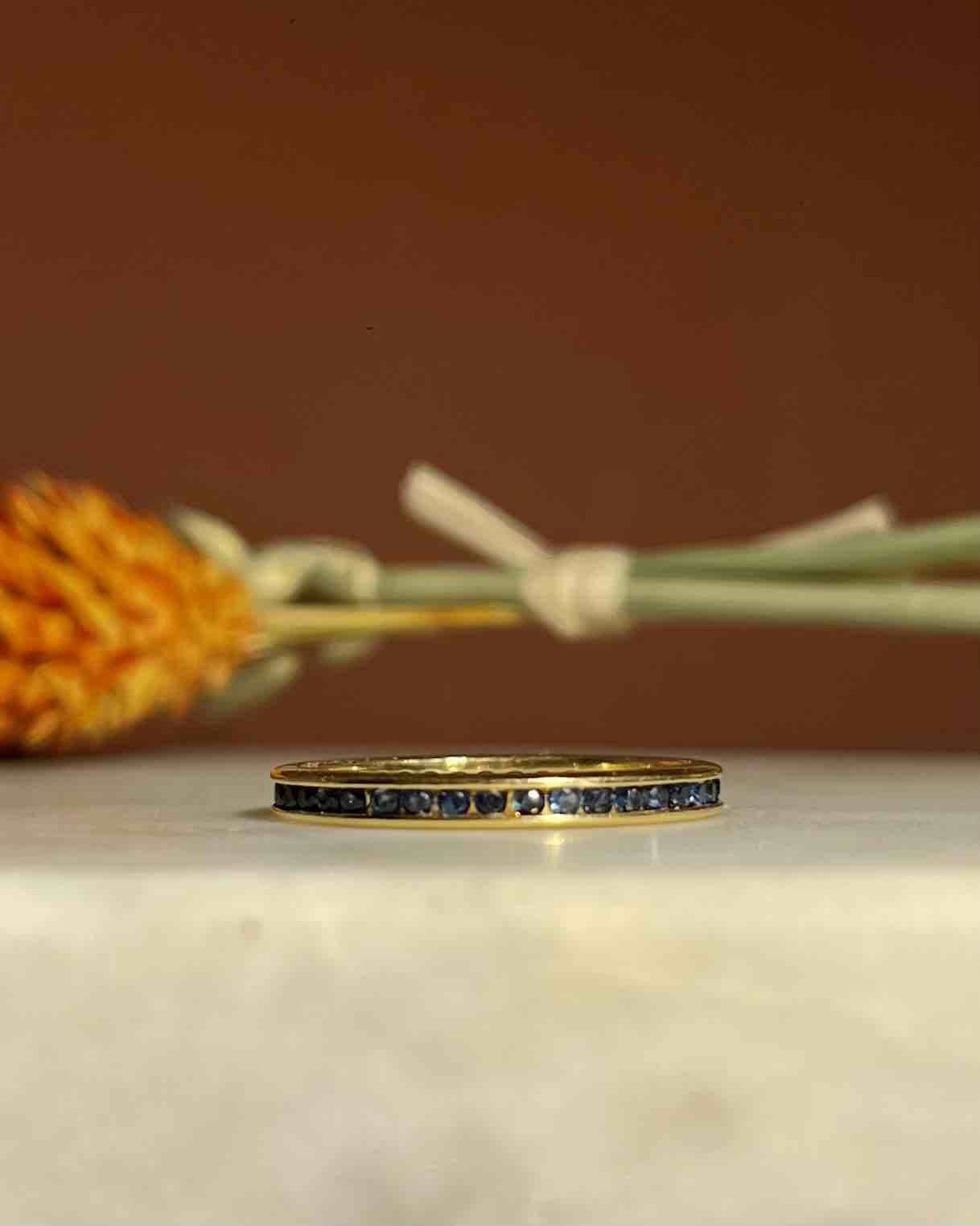 Alliance Américaine 39 saphirs "Nymphéa" - Elliade Paris