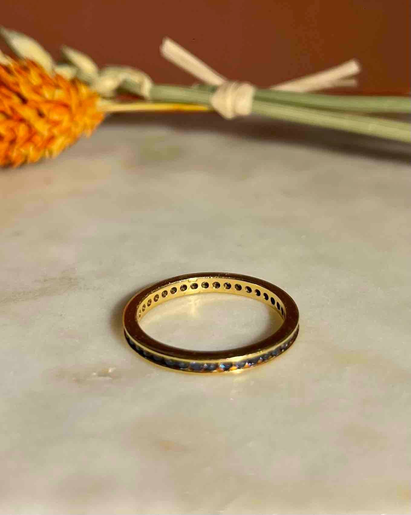 Alliance Américaine 39 saphirs "Nymphéa" - Elliade Paris