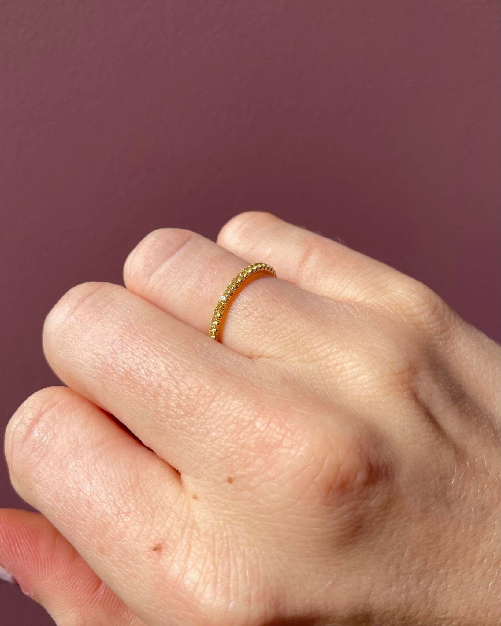 Alliance Américaine 41 Saphirs Jaune "Alaina" - Elliade Paris