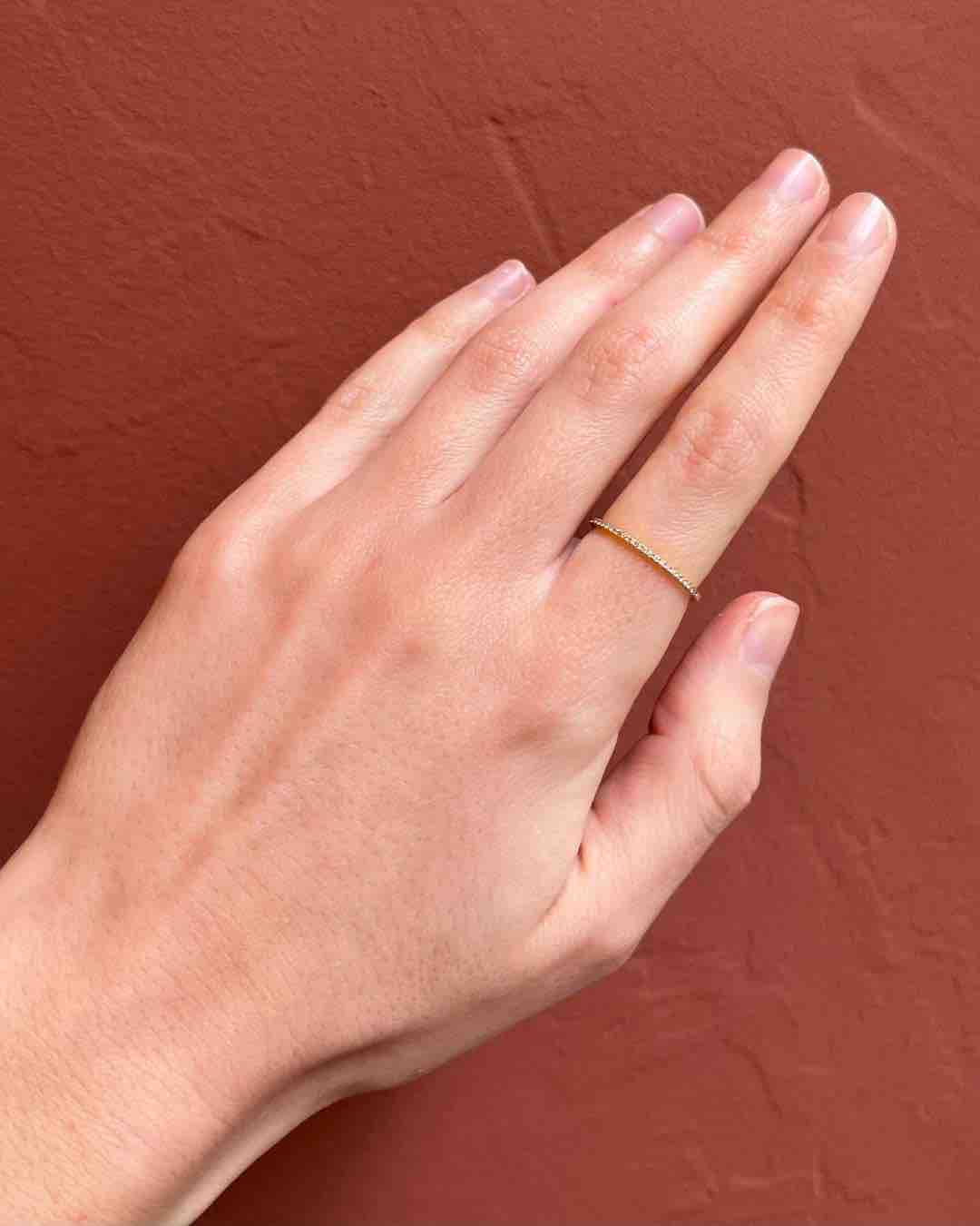 American diamond wedding band "Luna"