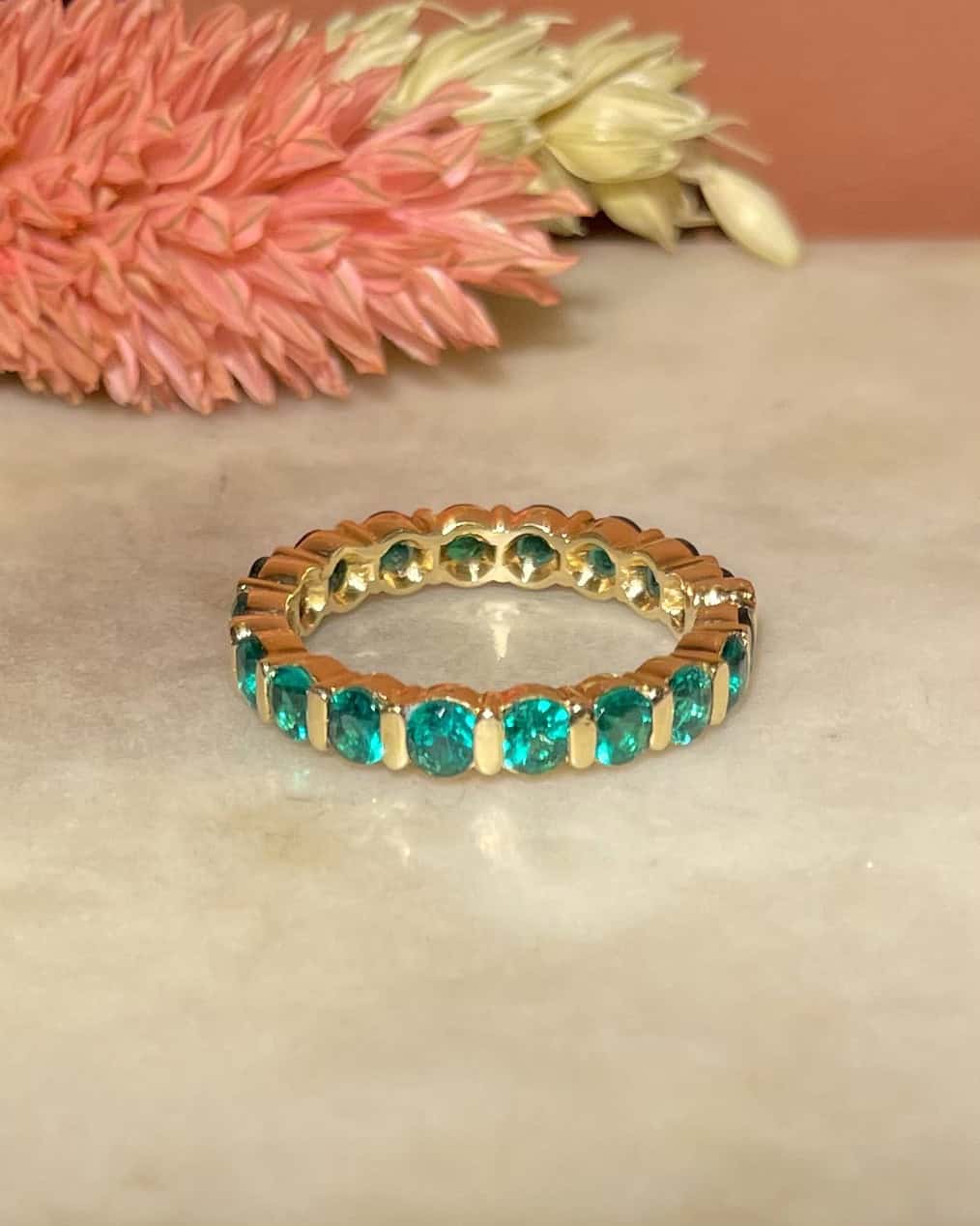 Alliance Américaine vintage Emeraudes 2 carats "Nikita" - Elliade Paris