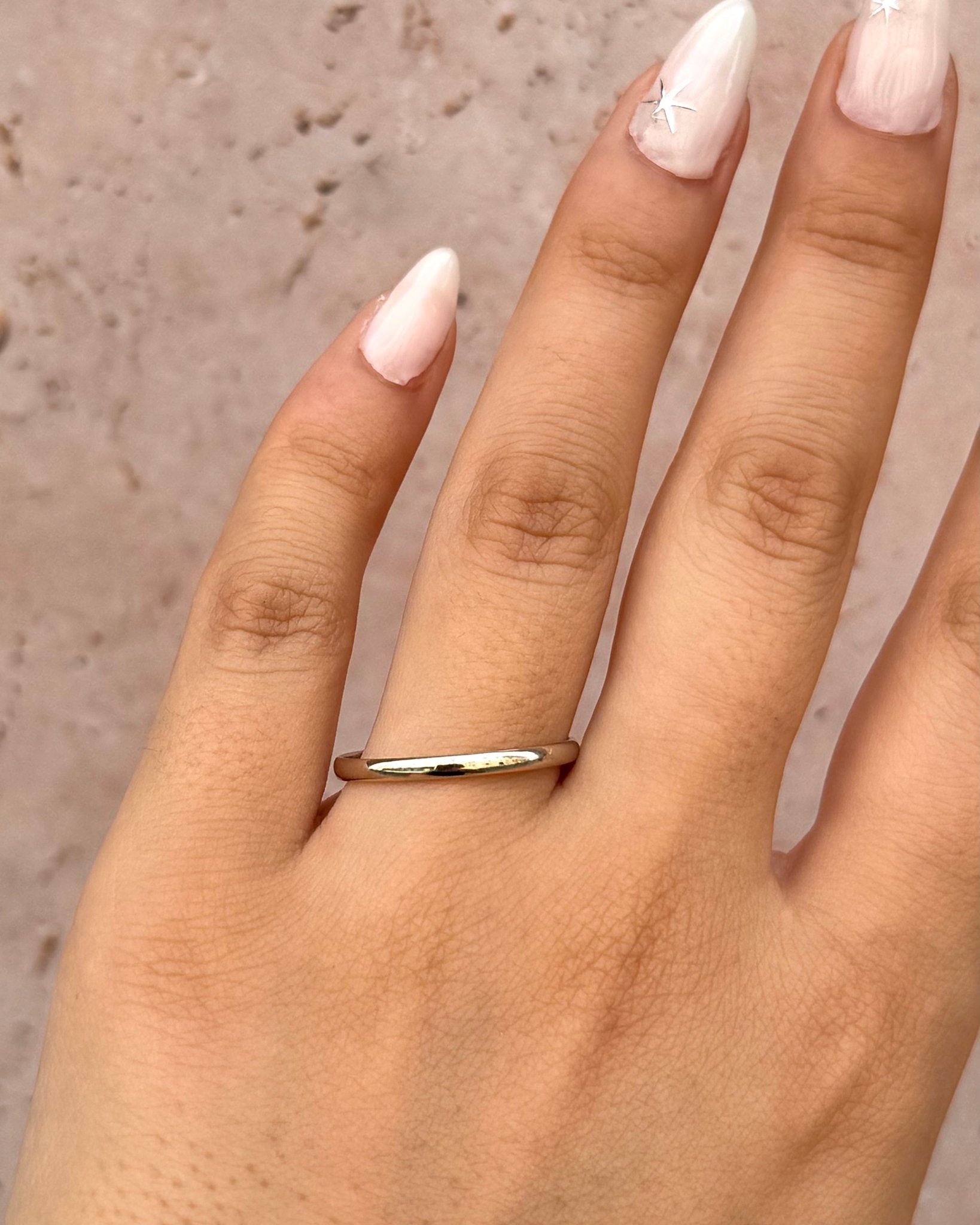 Alliance Or Gris 18 carats 2 mm "Loane" - Elliade Paris