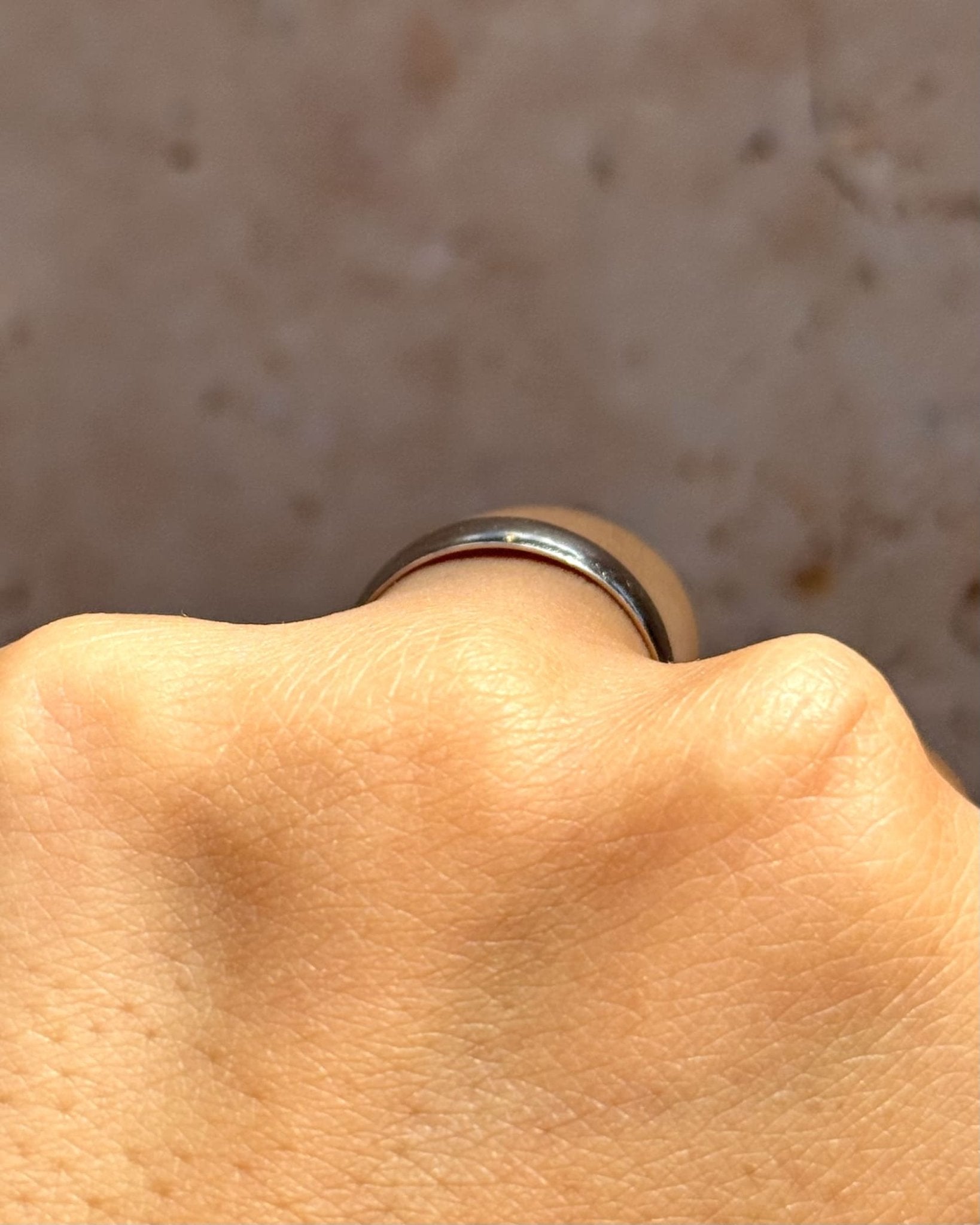 Alliance Or Gris 18 carats 4 mm "Léon" - Elliade Paris