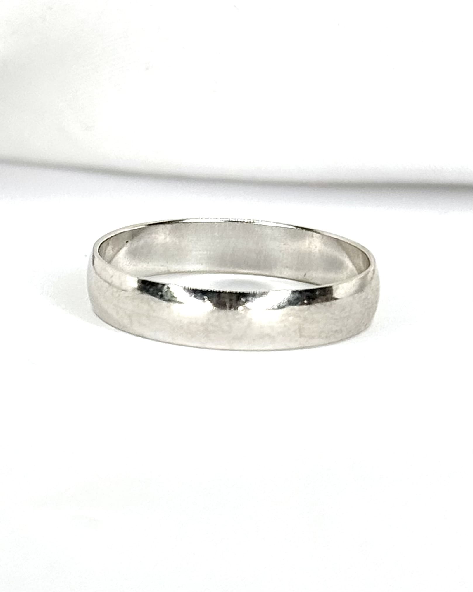 Alliance Or Gris 18 carats 4 mm "Léon" - Elliade Paris