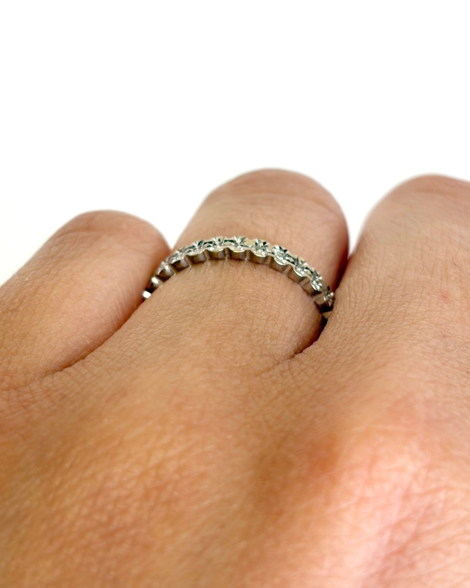 Alliance Or Gris 2.5 mm "Flora" - Elliade Paris
