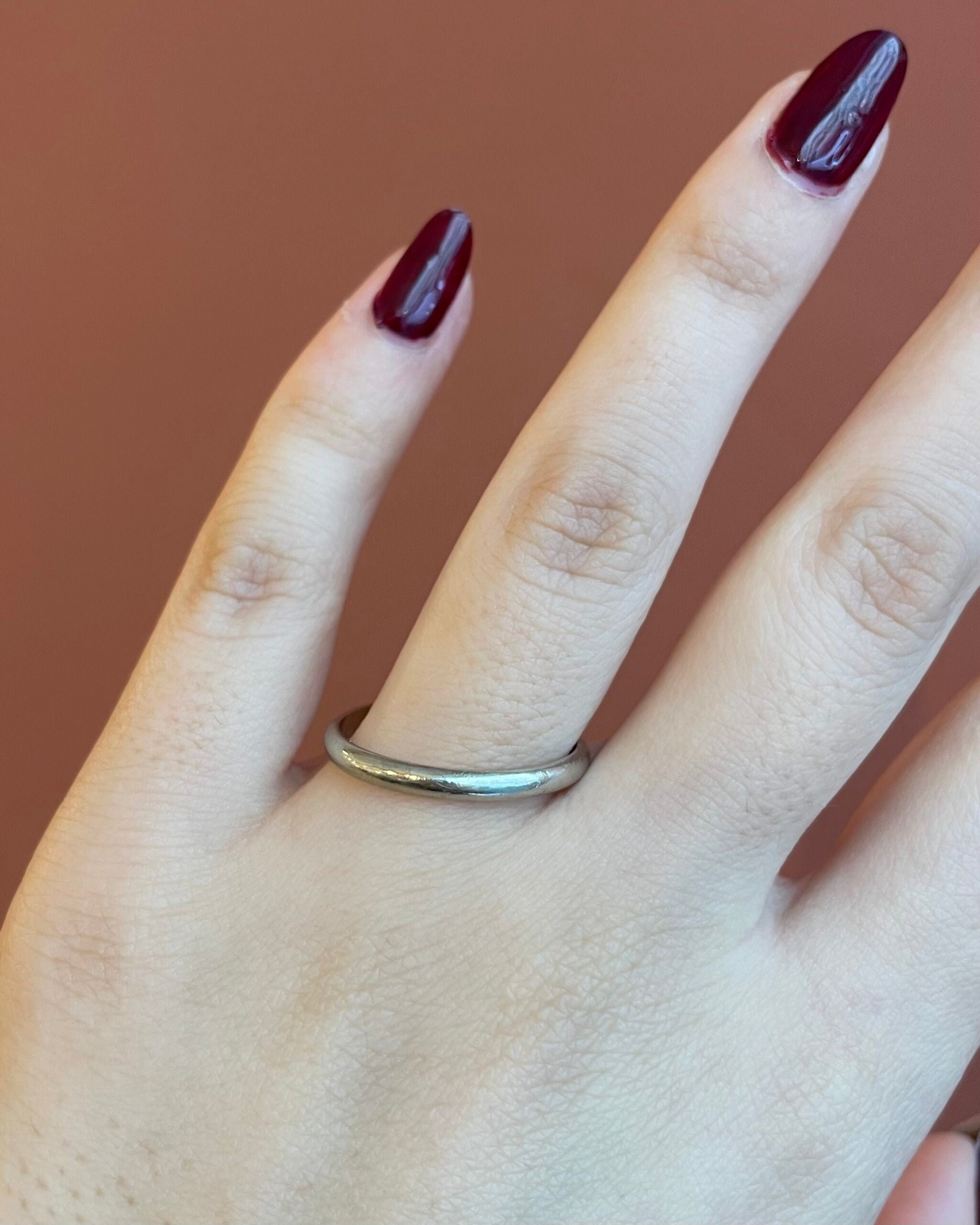 Alliance vintage en or gris 18 carats "Jules"