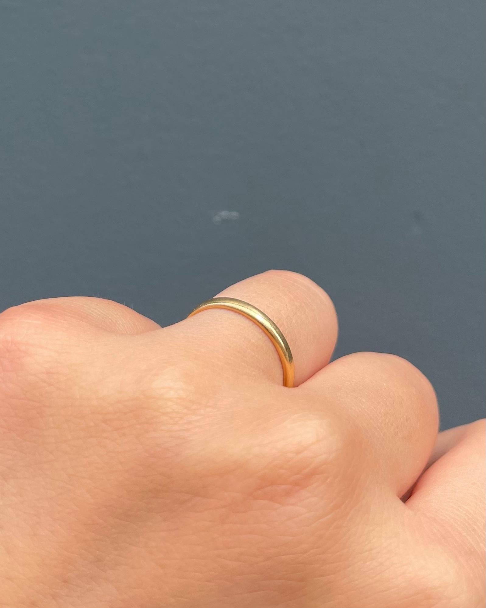 Alliance Or Jaune 18 Carats "Moby" - Elliade Paris