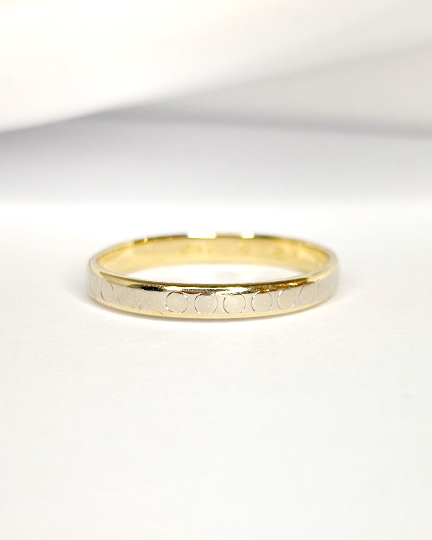 Alliance Or Jaune & Gris 18 carats 2.4 mm "Liv" - Elliade Paris