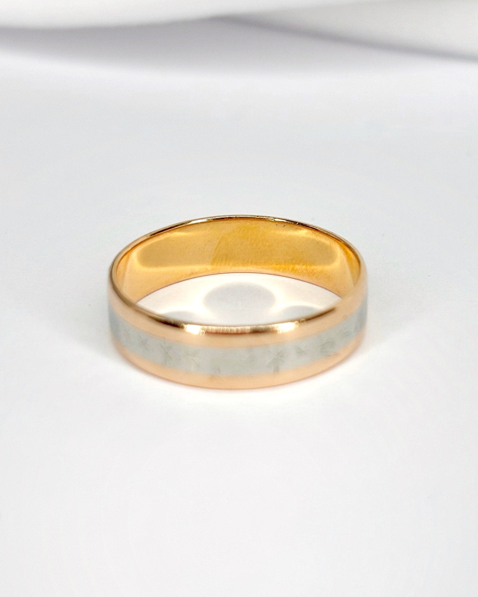 Alliance Or Jaune & Gris 18 carats 5mm "William" - Elliade Paris