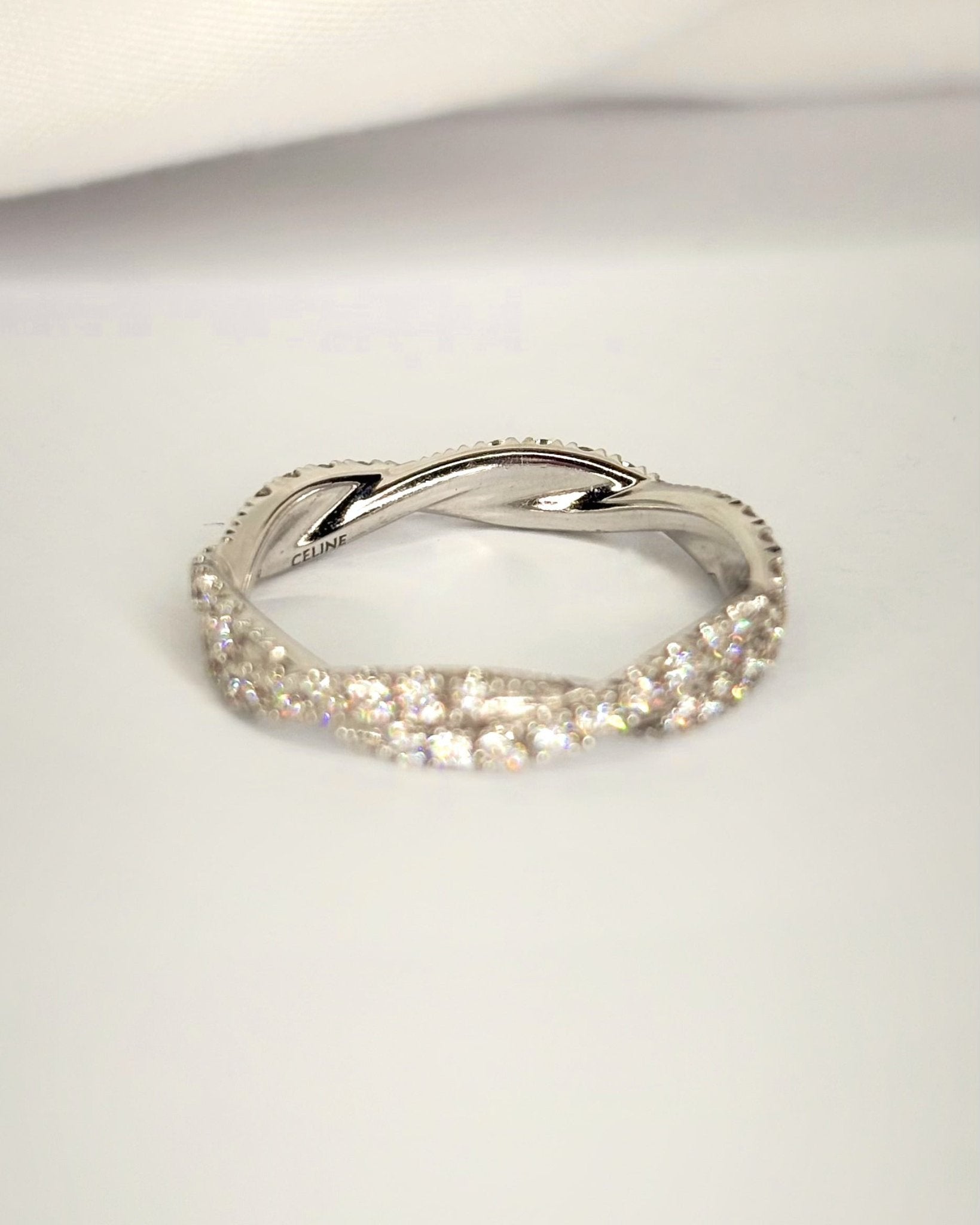 Alliance Torsadée Diamants 0.54 carat 3.5mm "Alicia" - Elliade Paris