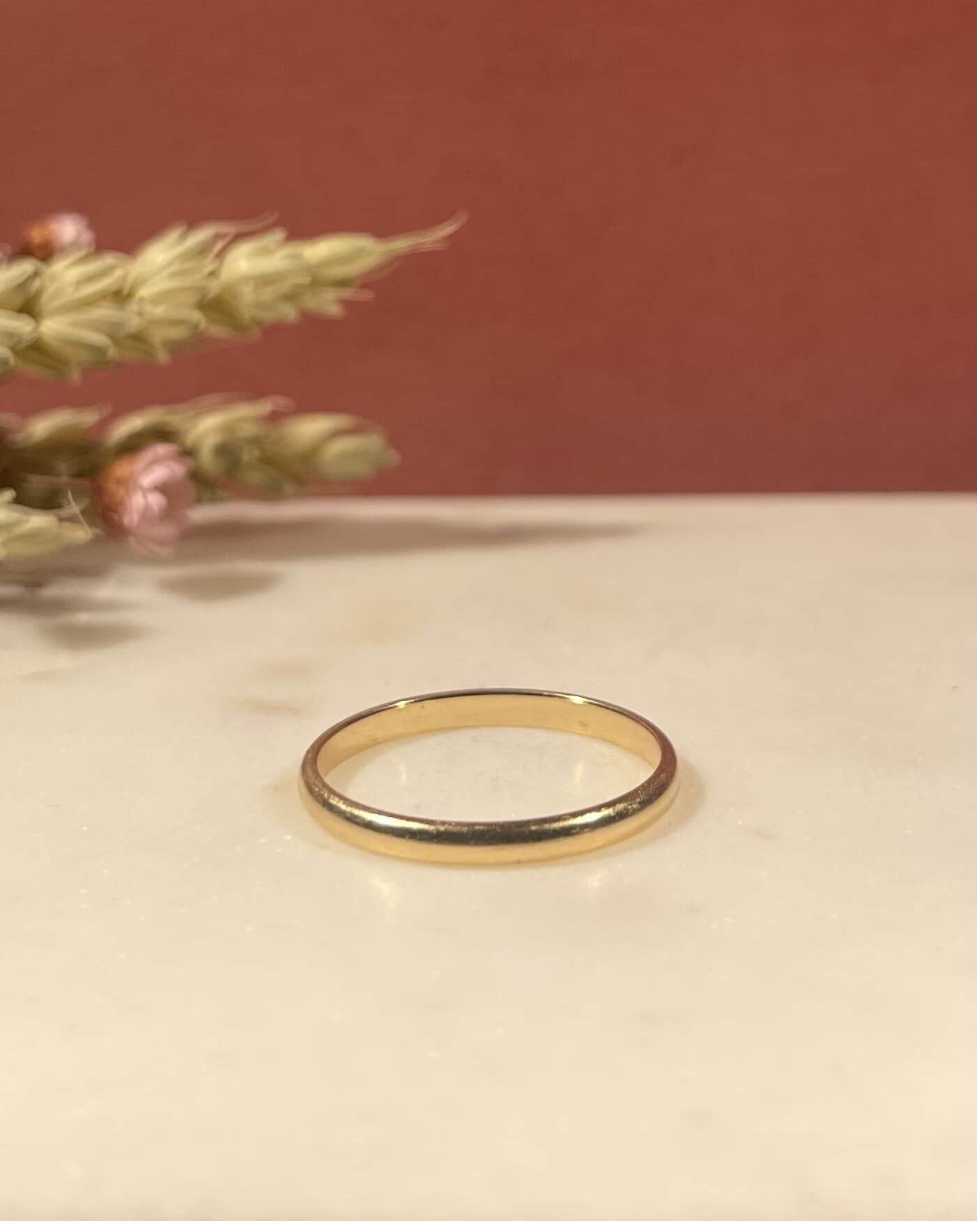 Alliance Vintage Or 18 carats "Omar" - Elliade Paris