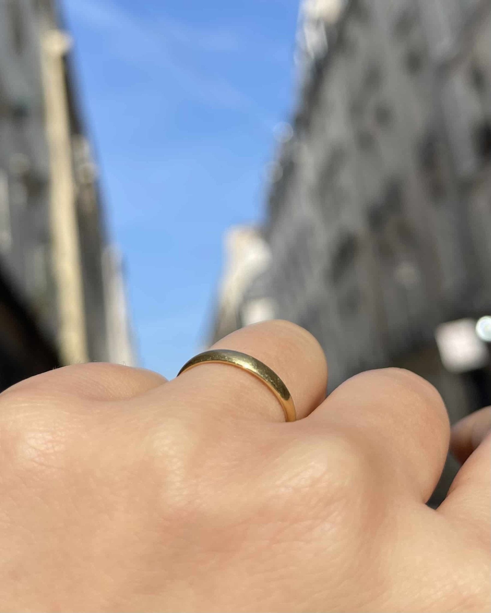 Alliance Vintage Or Jaune 18 carats "Monica" - Elliade Paris