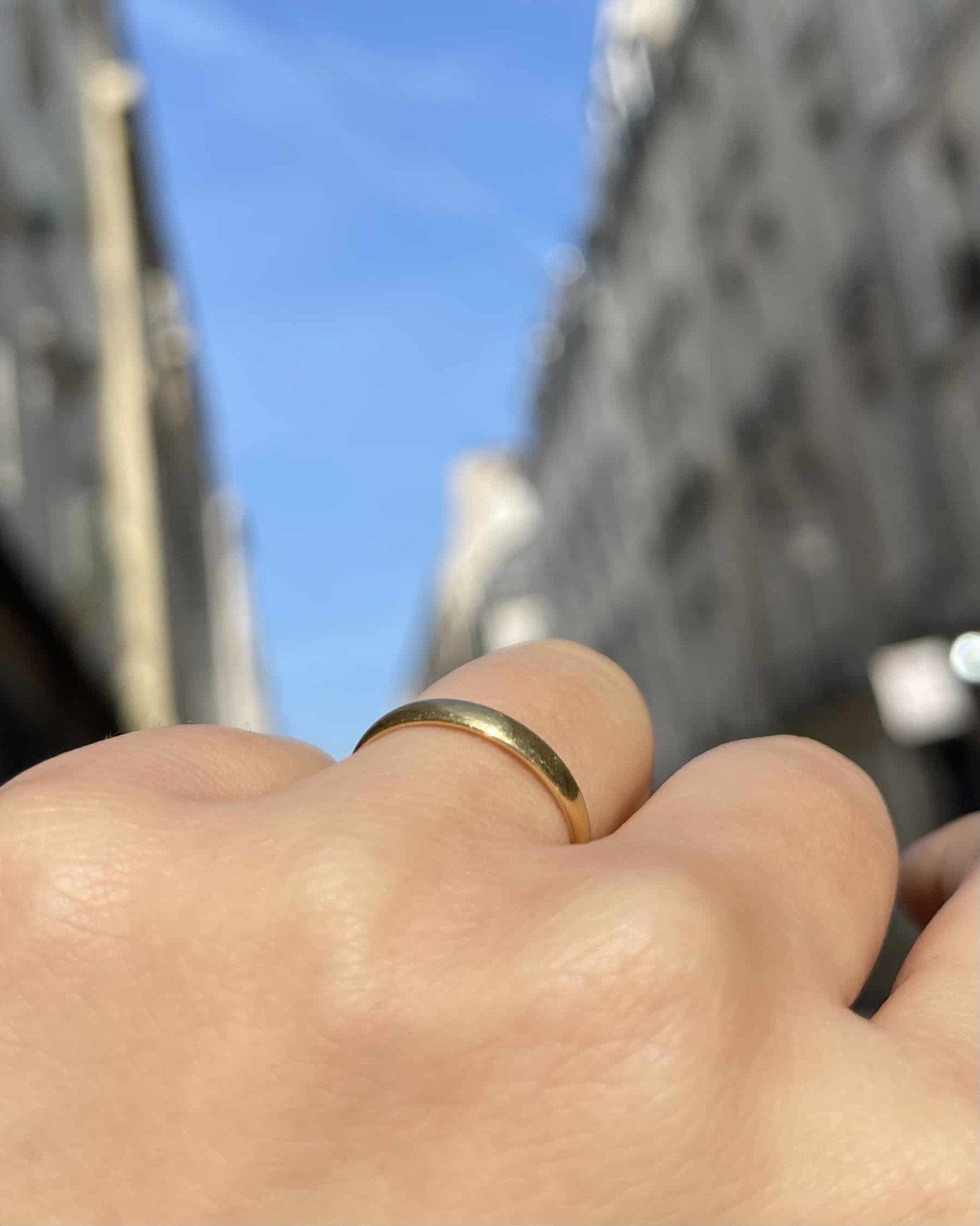 Alliance Vintage Or Jaune 18 carats "Monica" - Elliade Paris