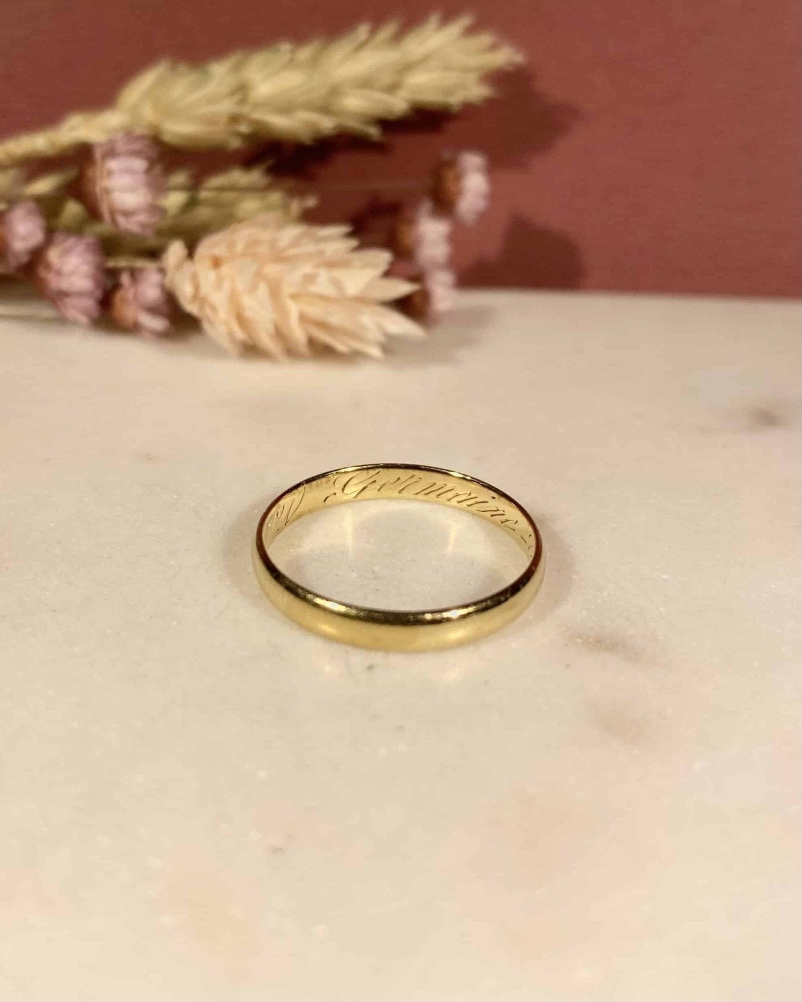 Alliance Vintage Or Jaune 18 carats "Monica" - Elliade Paris