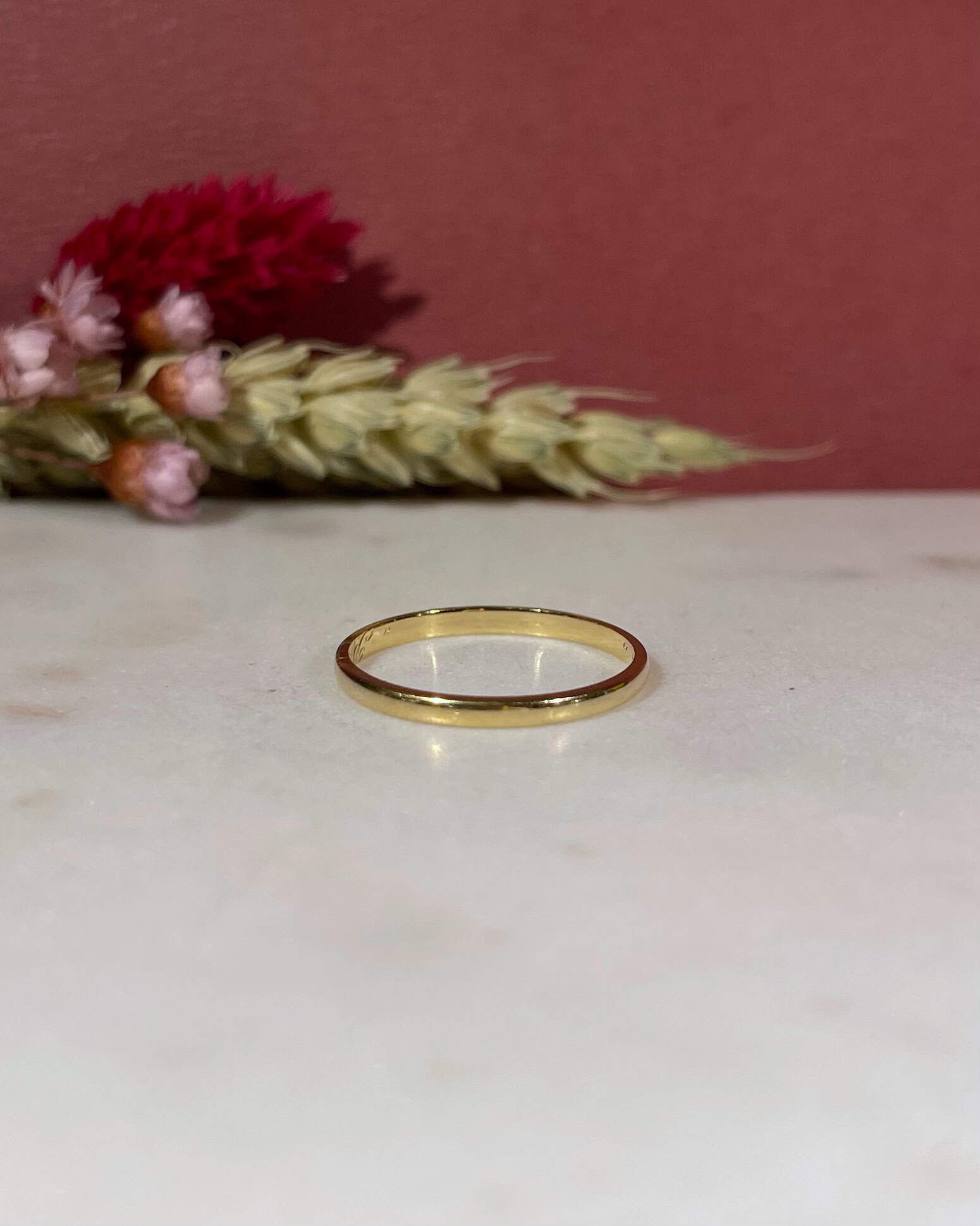 Alliance Vintage Or Jaune 18 carats "Monty" - Elliade Paris