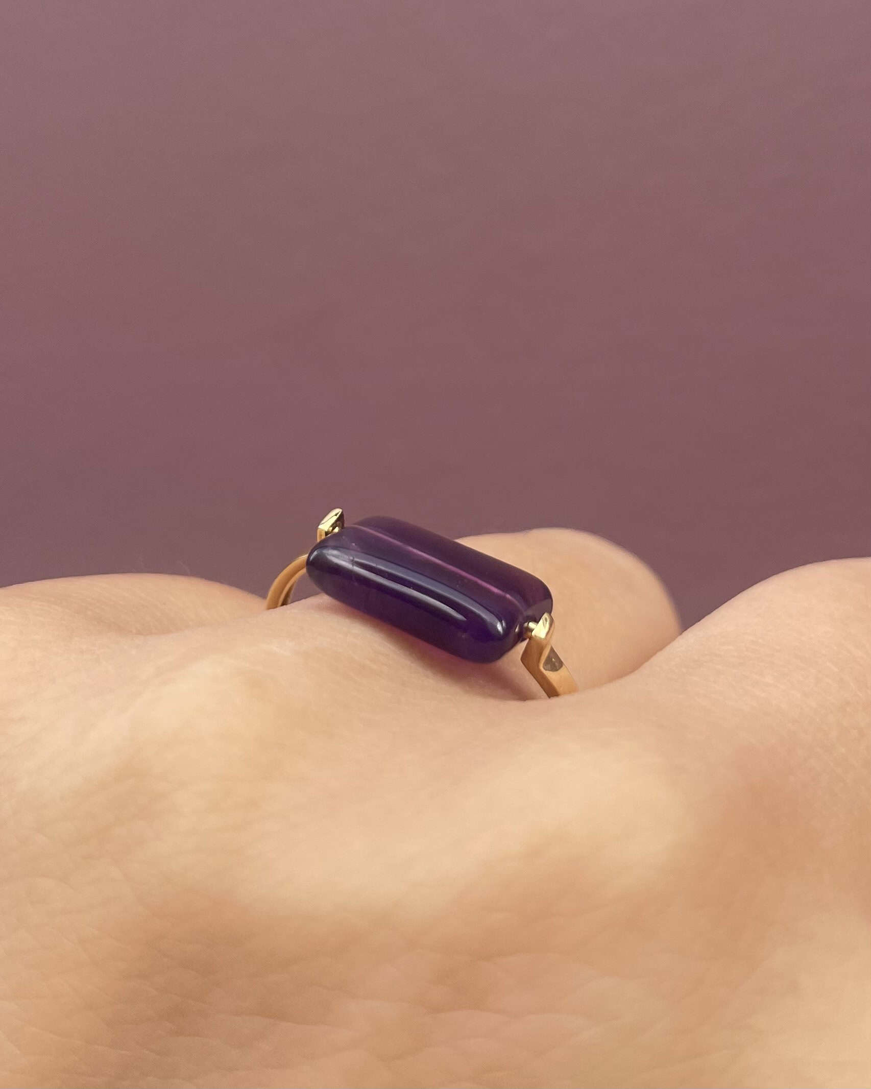 Bague Vintage Améthyste Mouvante 3.30 carats "Lydia"