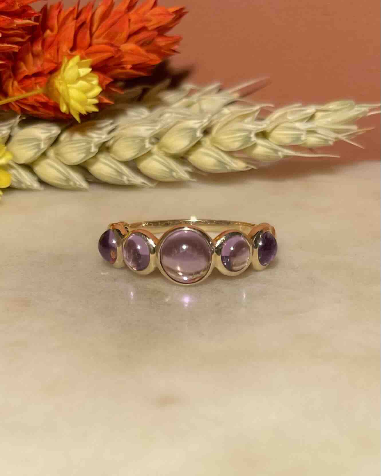 Bague Rivière Améthystes 1.60 carat "Sacha" - Elliade Paris