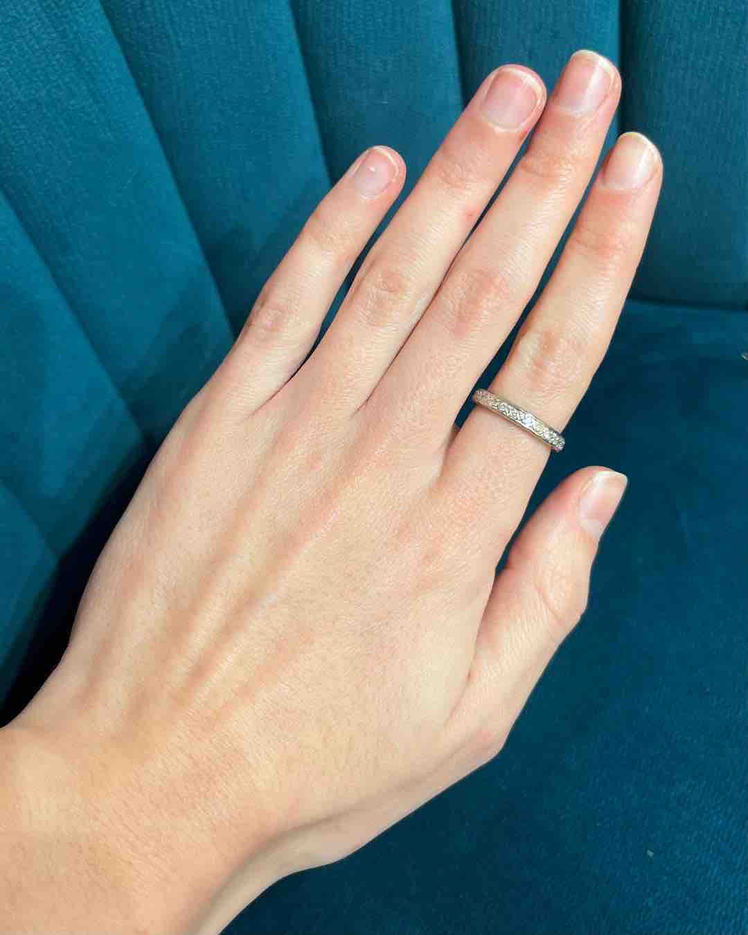 "Apolline" American Diamond Wedding Band