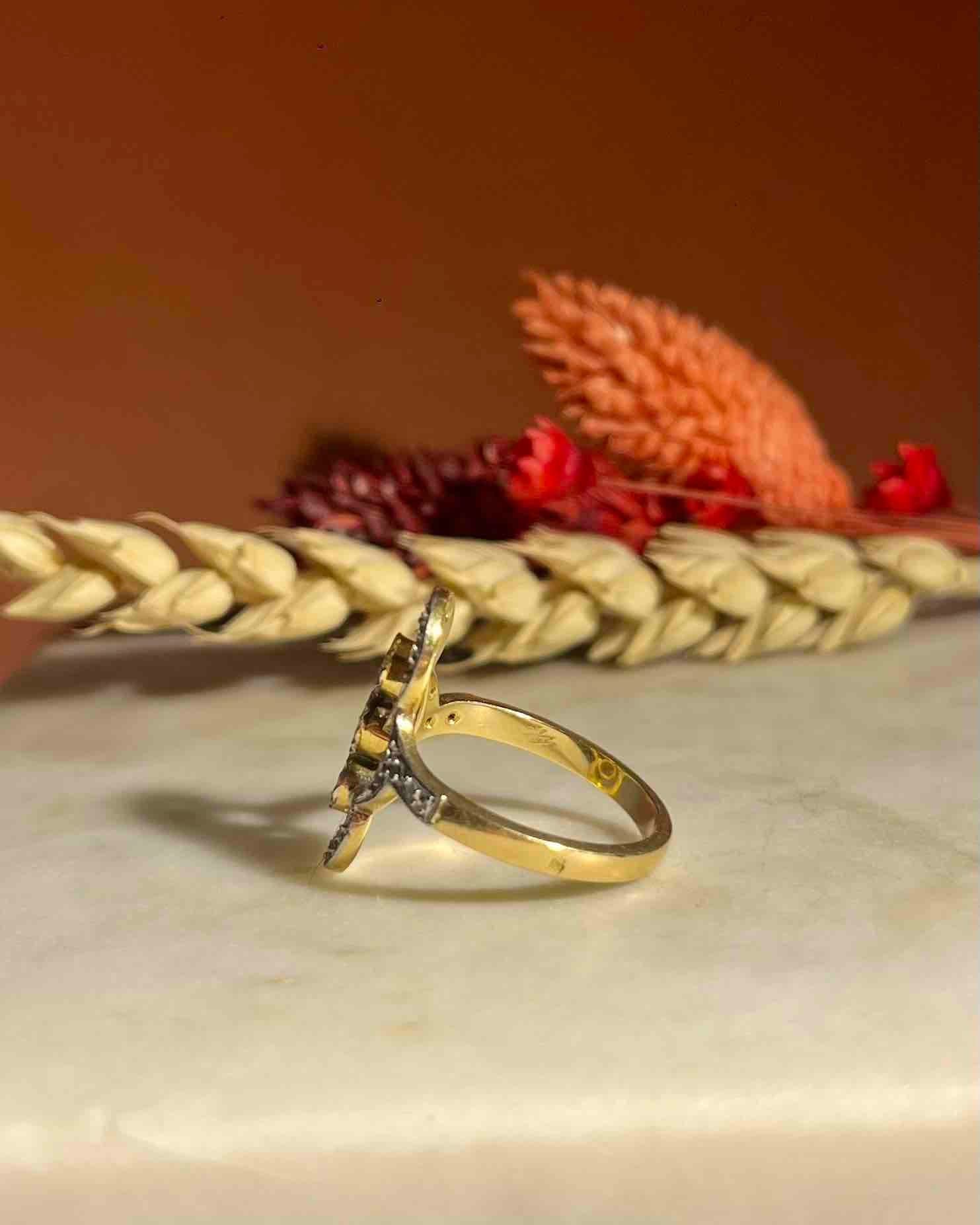 Bague Art Déco Diamants "Cerise"