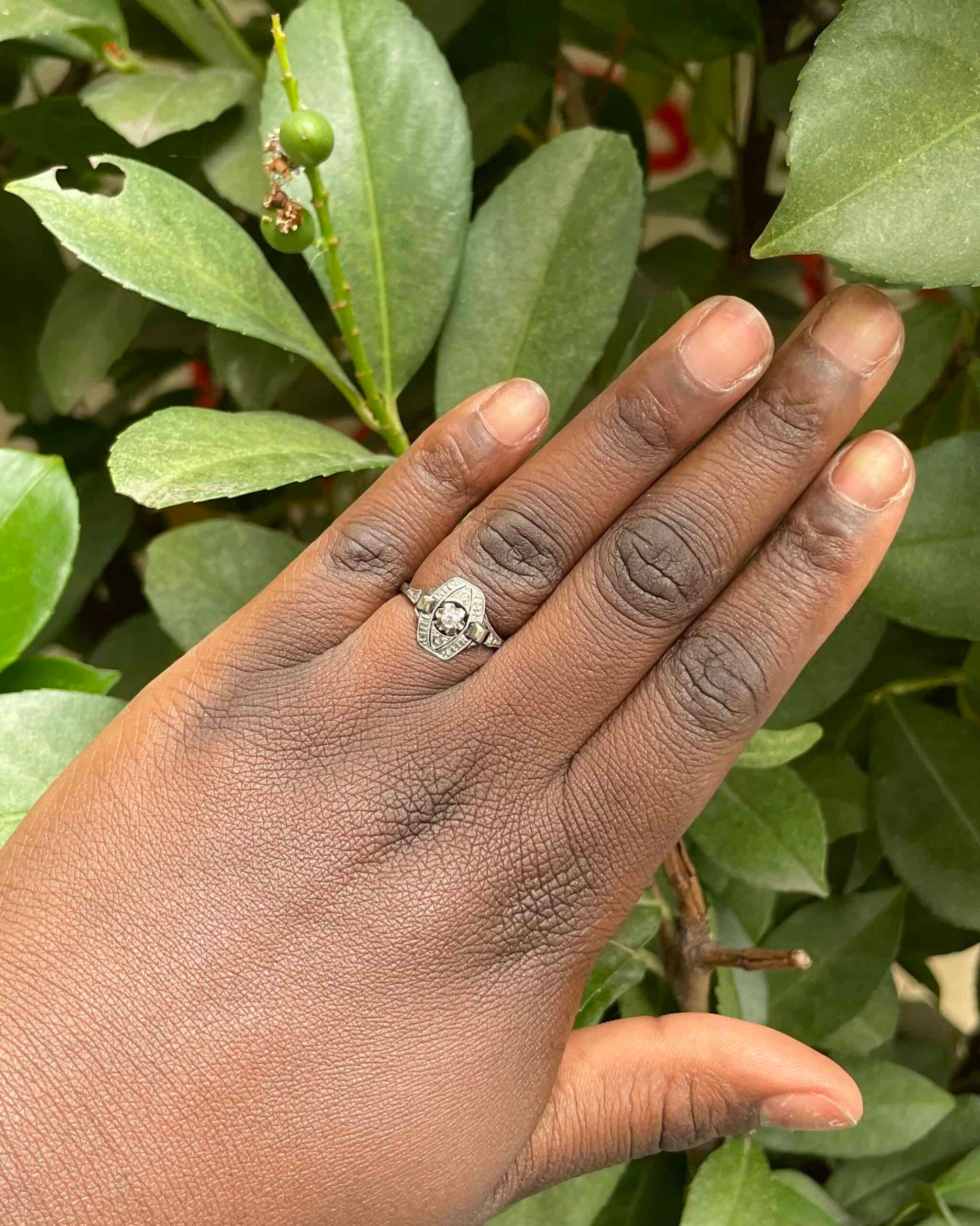 Bague Vintage Art-Déco Diamants "Vinitia"