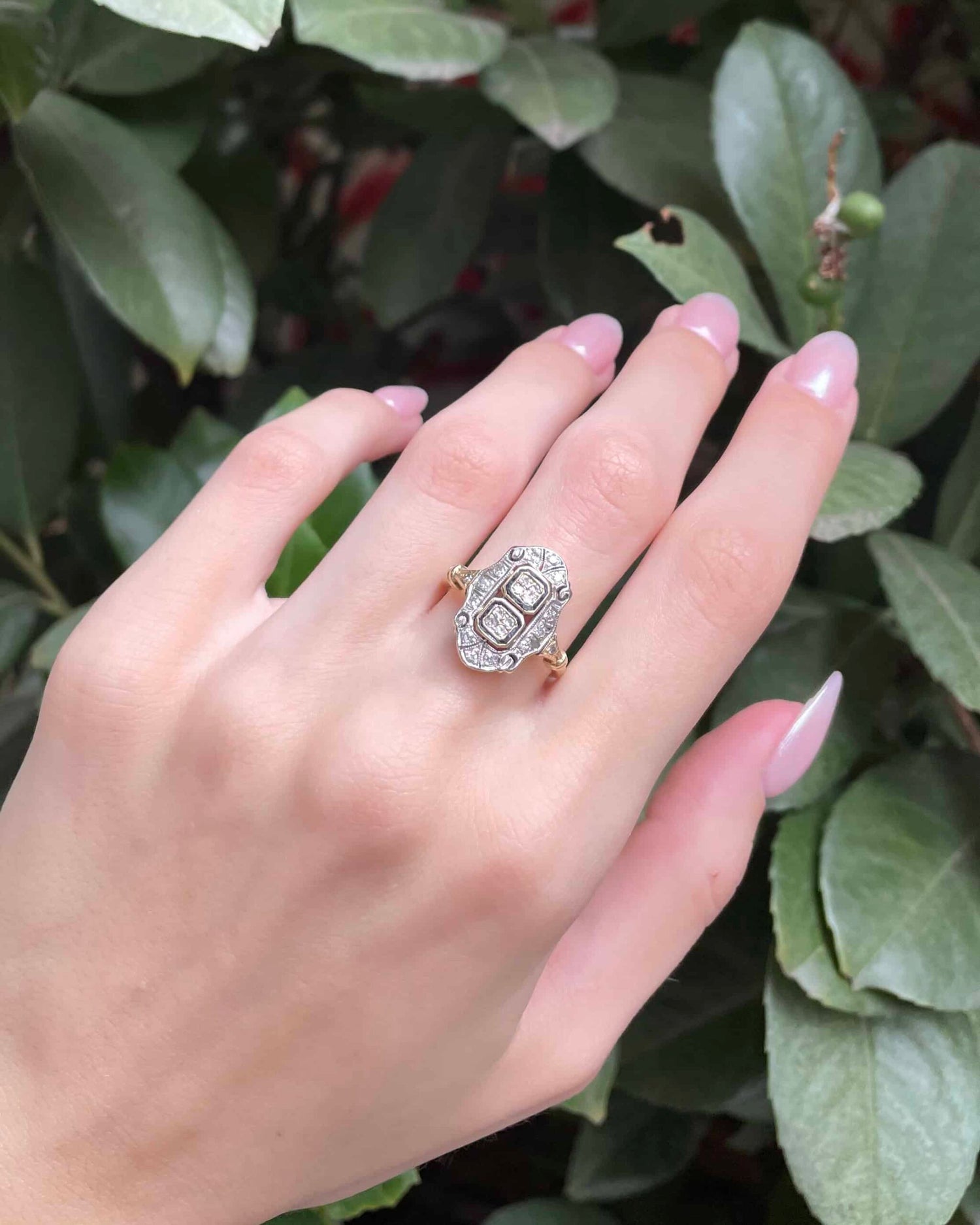 Bague Vintage Art-Déco 22 Diamants "Stella"