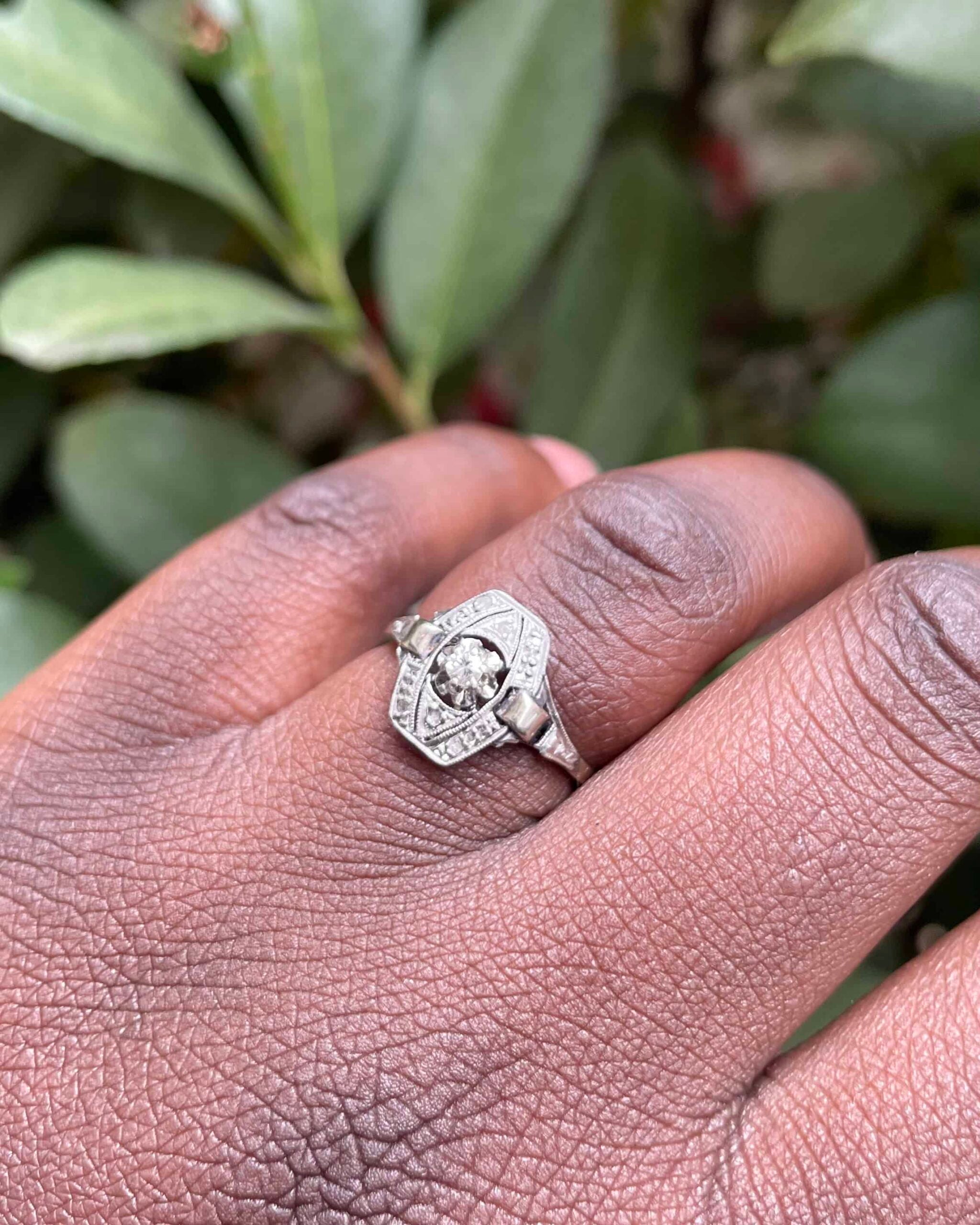 Bague Vintage Art-Déco Diamants "Vinitia"