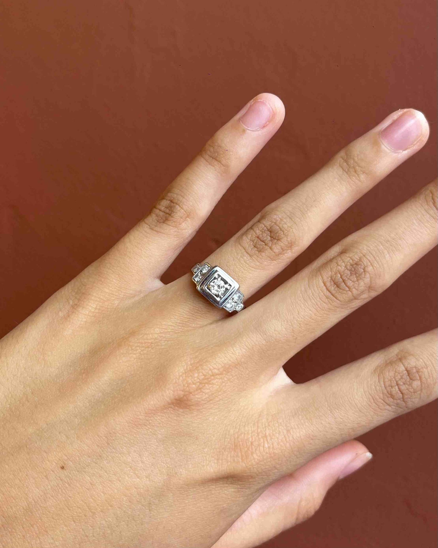 Art Deco Diamond Ring "Aslinaz"