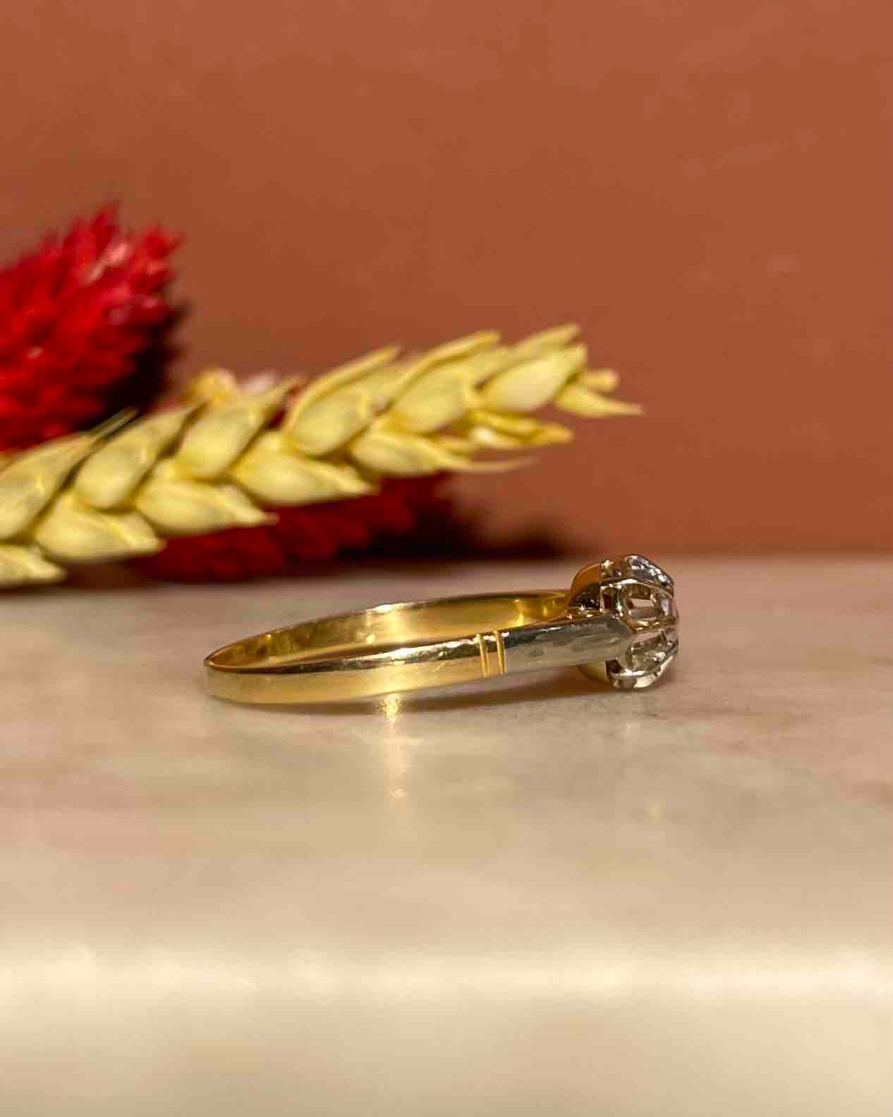Bague Art-Déco Vintage Diamant "Quincy"