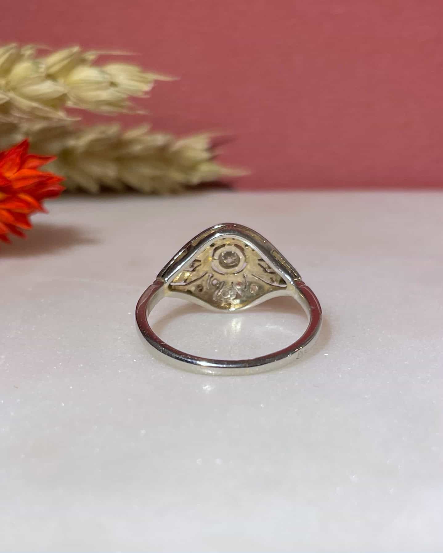Bague vintage Art-Déco Diamants "Ellah"