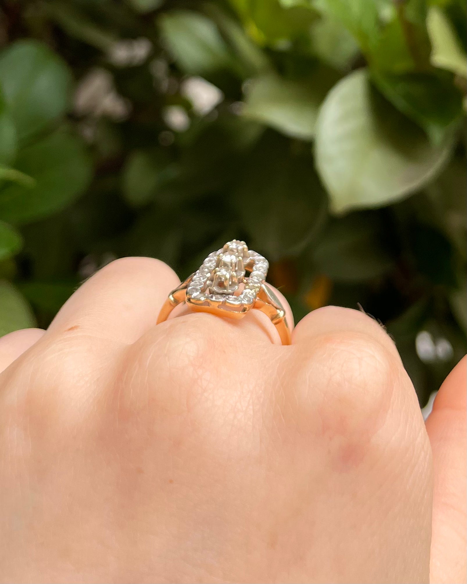 Bague Art -déco Diamants marquise "Léorine"
