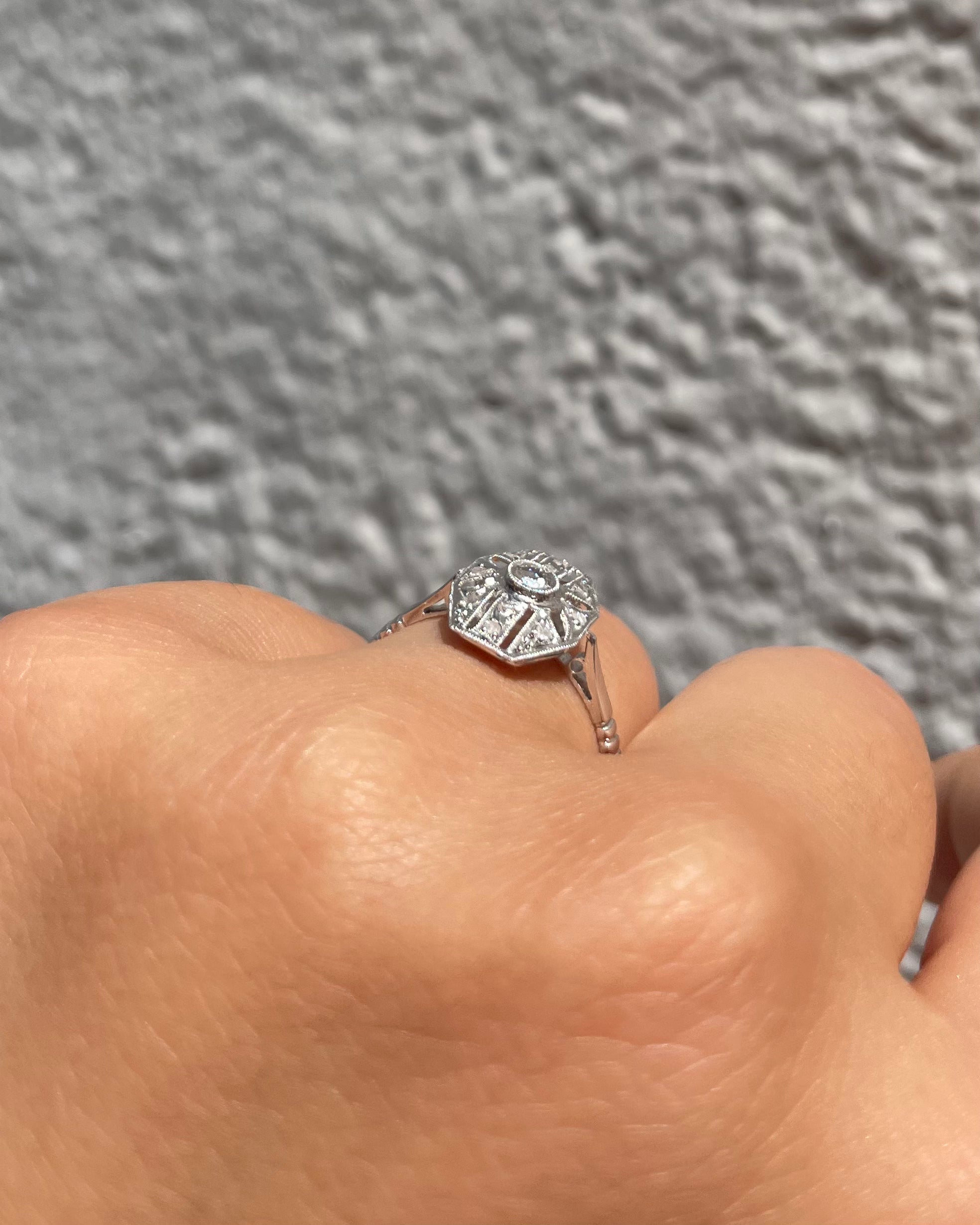 Bague Vintage Art-Déco Diamants "Paola"