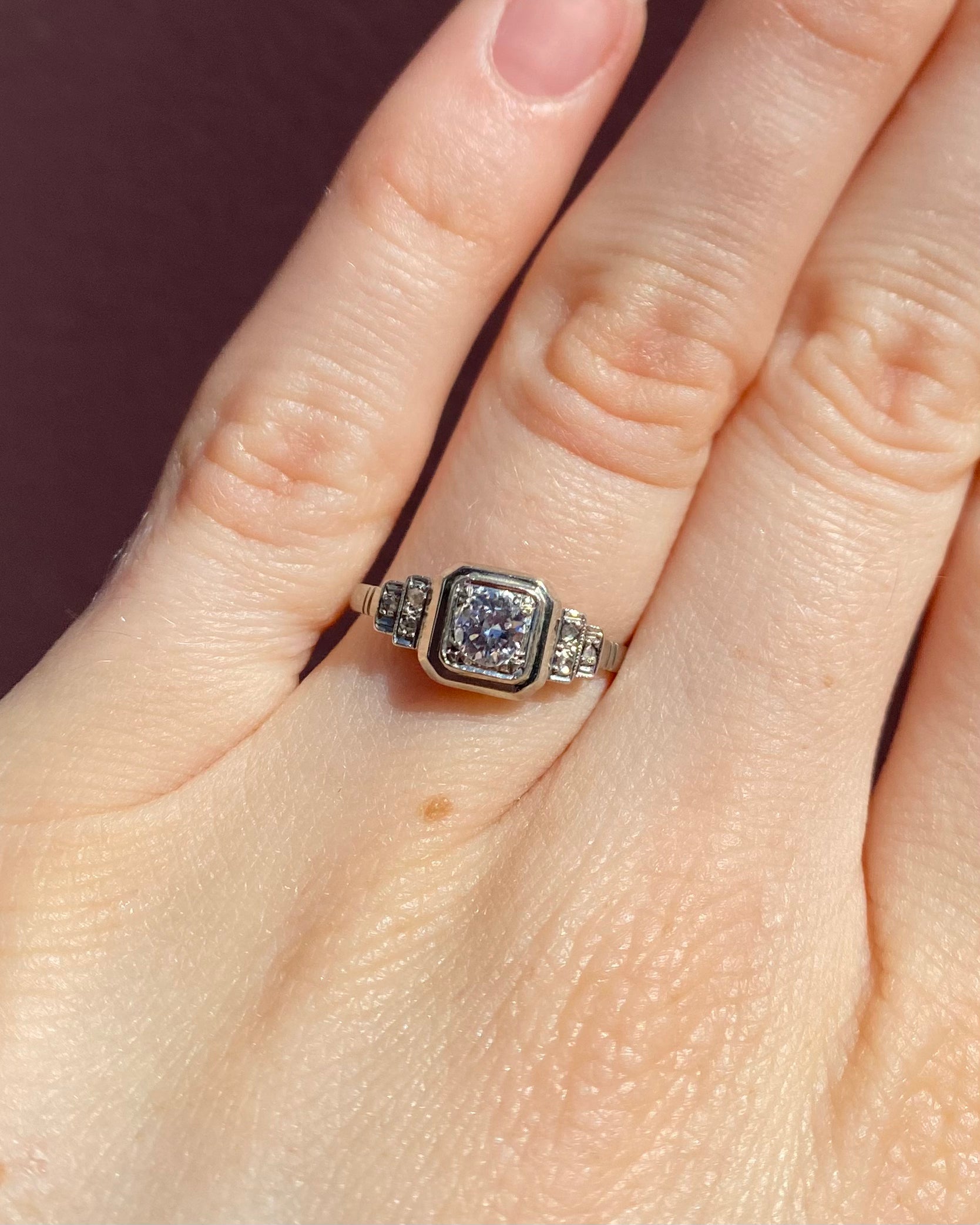 Bague Art-Déco Diamants "Thalya"