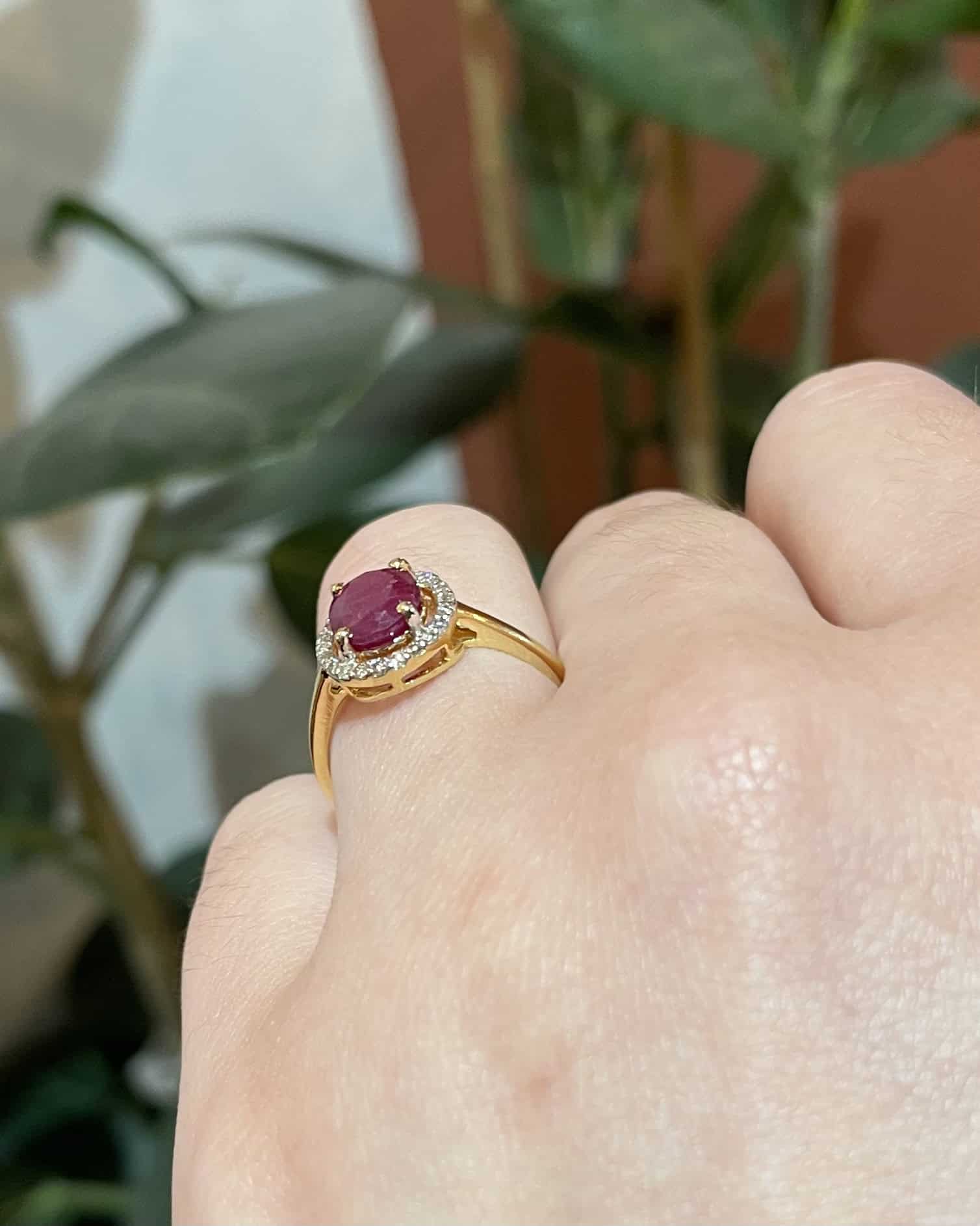 Bague Style Art-Déco Rubis 1.45 carat & Diamants "Karmen"