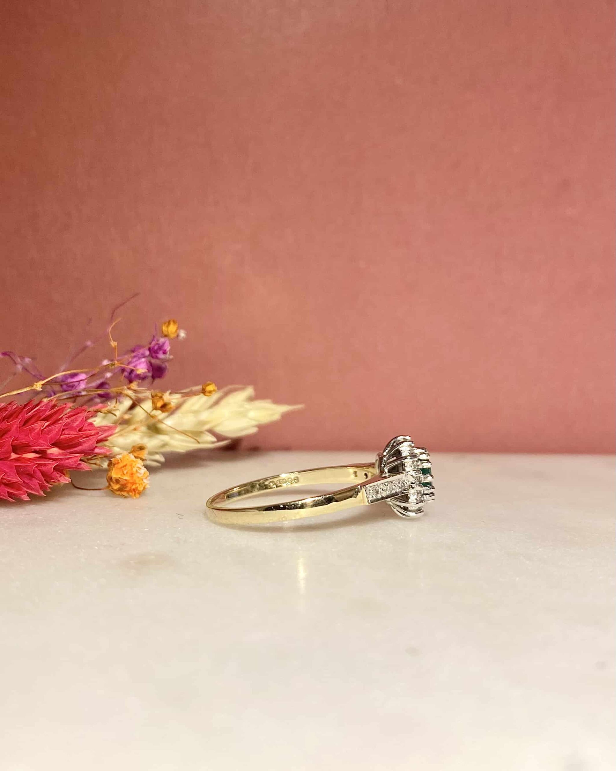 Bague Marguerite Émeraude & Diamants "Jolene"