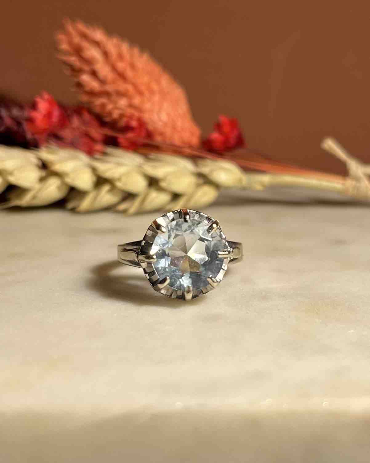 Bague Aigue - Marine 1.30 carat "Clara" - Elliade Paris