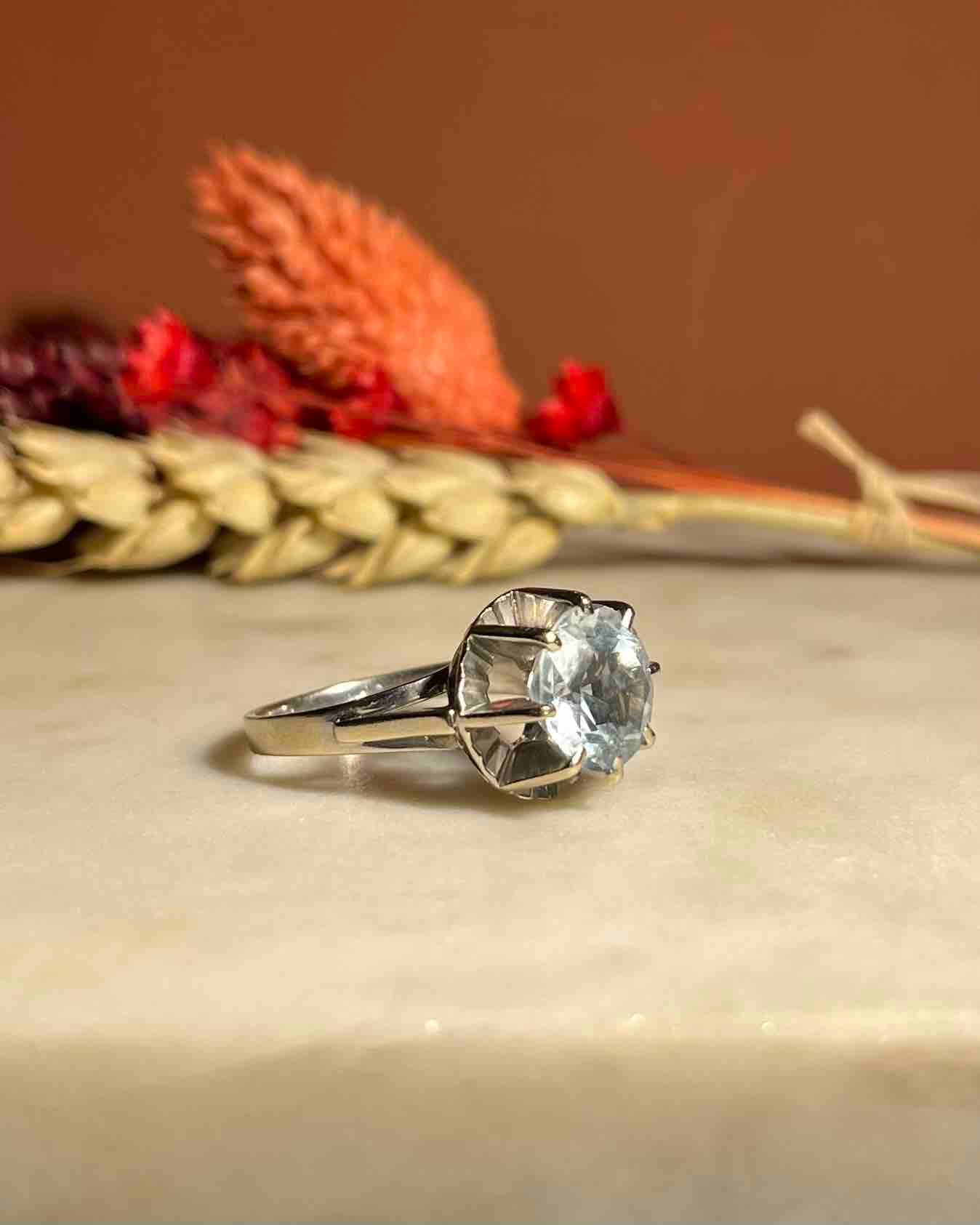 Bague Aigue - Marine 1.30 carat "Clara" - Elliade Paris