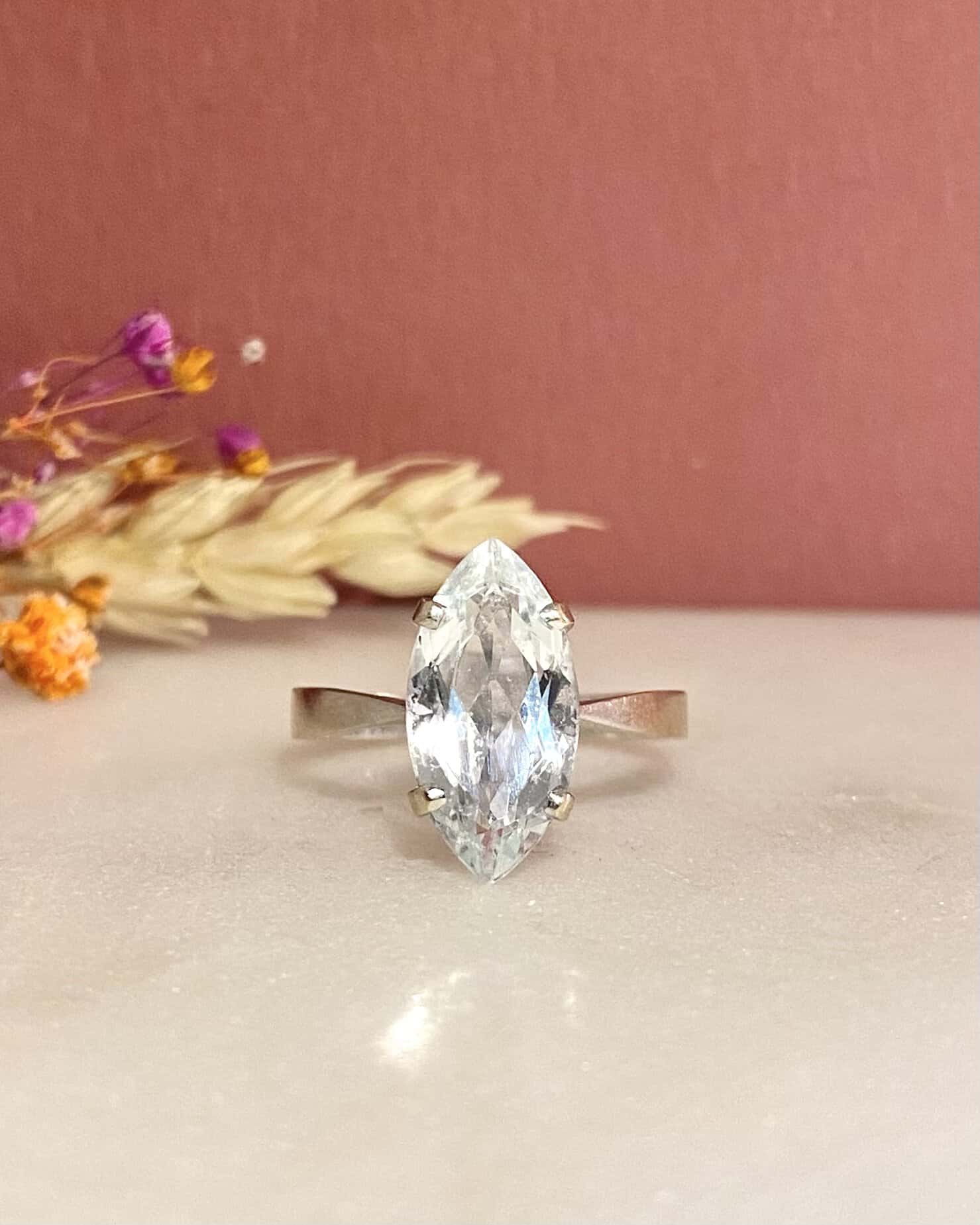 Bague Aigue - Marine 2.10 Carats "Marie - Claire" - Elliade Paris