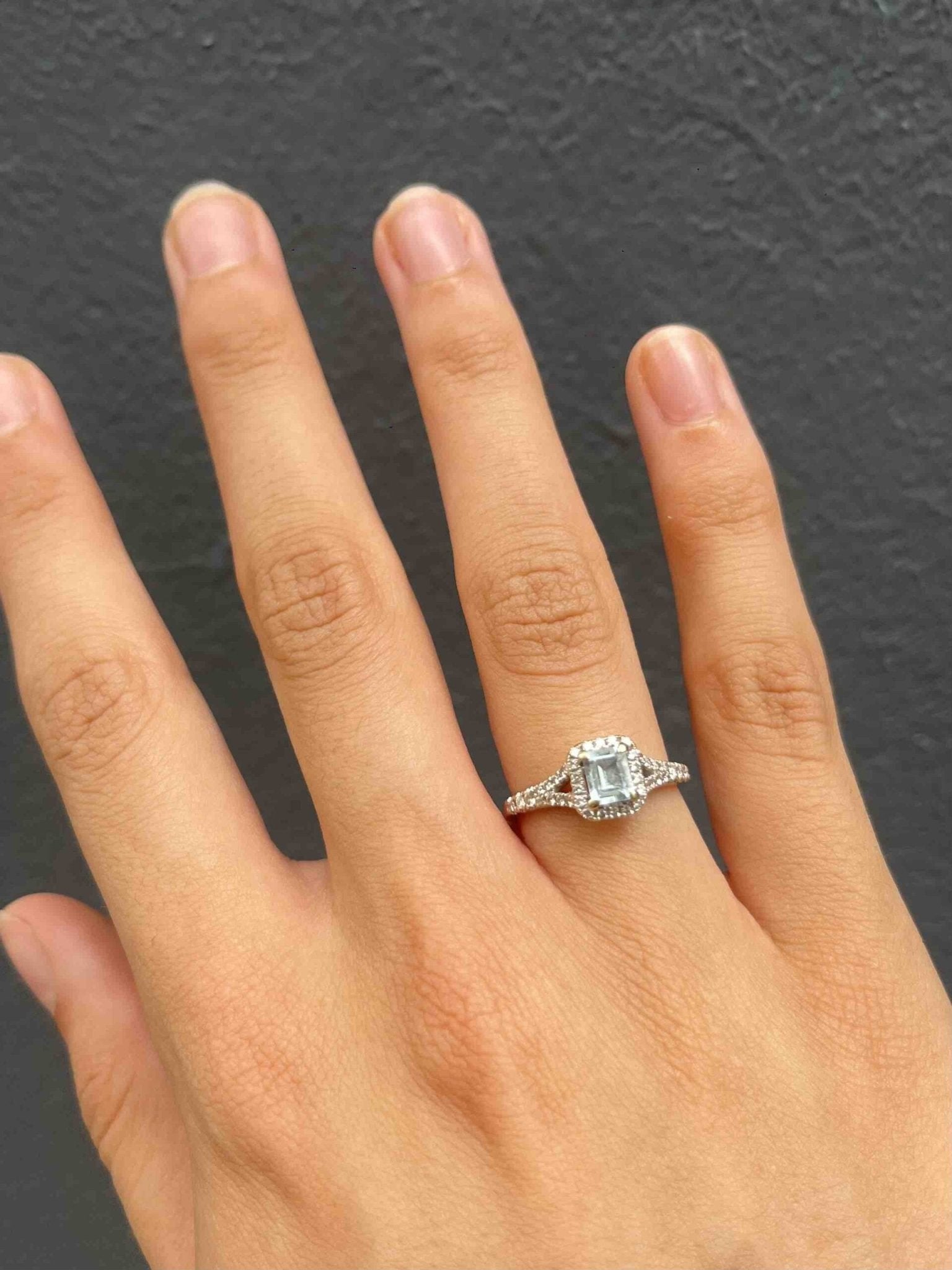 Bague Aigue - Marine et 40 Diamants "Cristina" - Elliade Paris