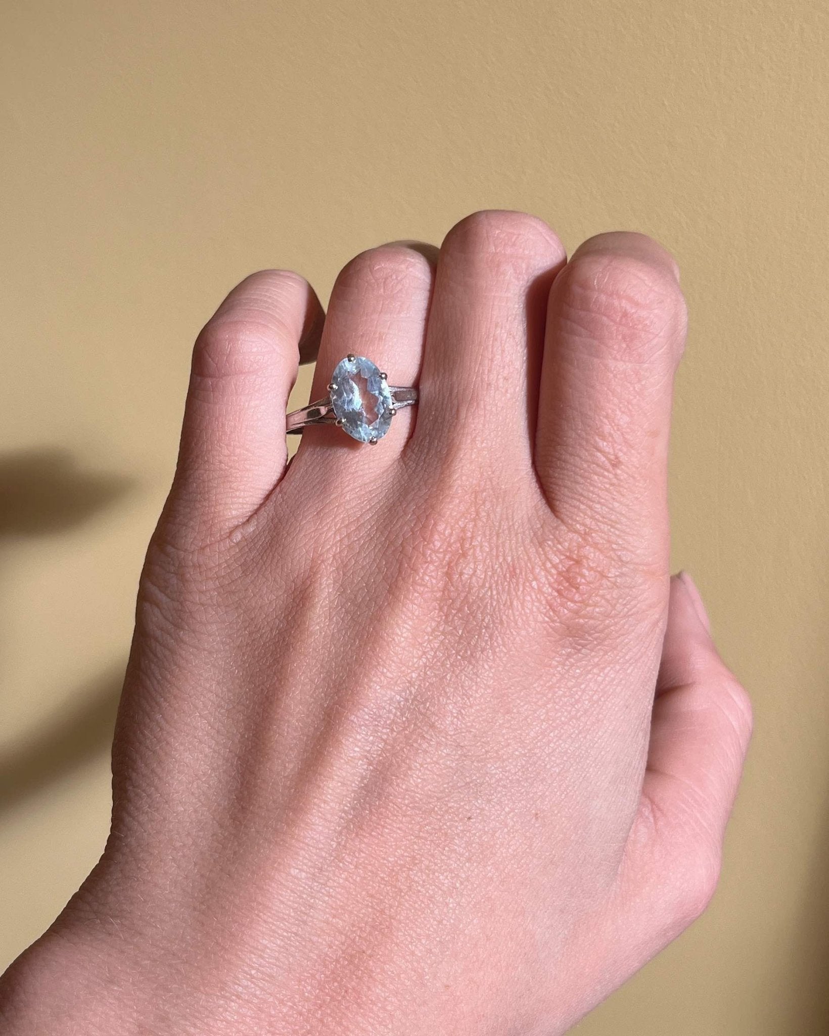 Bague Aigue - Marine vintage "Célicia" - Elliade Paris