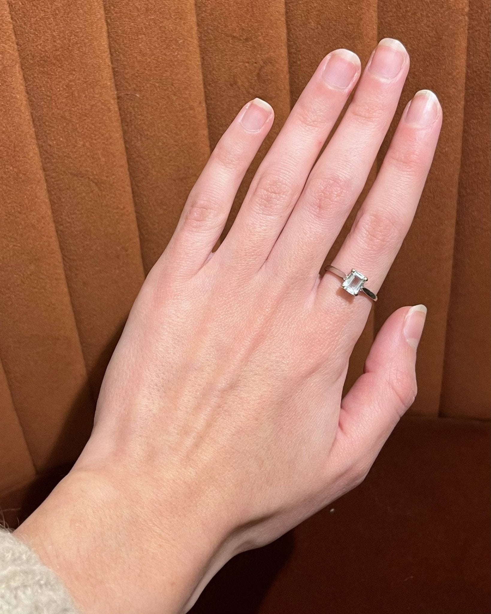 Bague Aigue - Marine vintage "Jalia" - Elliade Paris