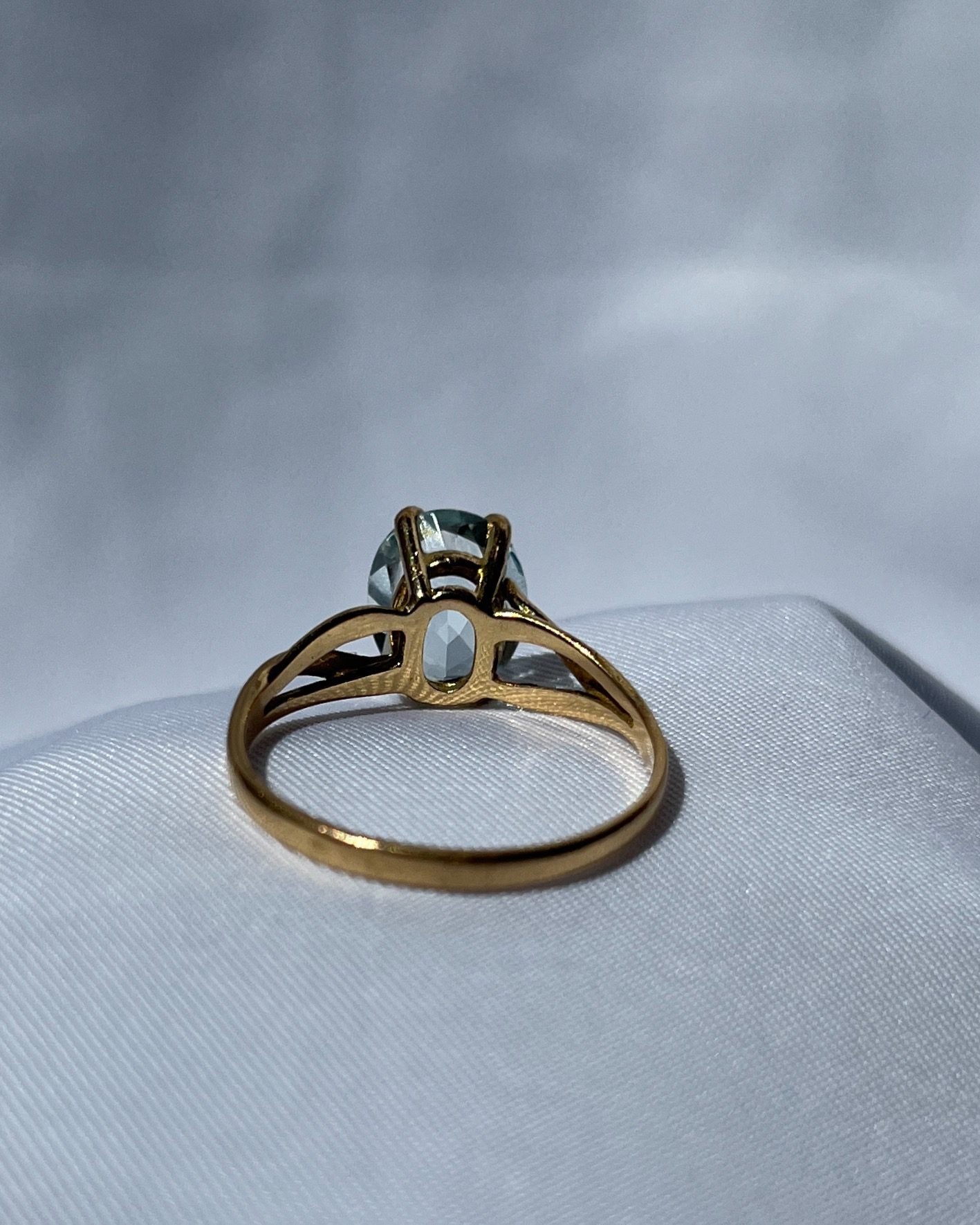 Bague Aigue - Marine vintage "Jane" - Elliade Paris