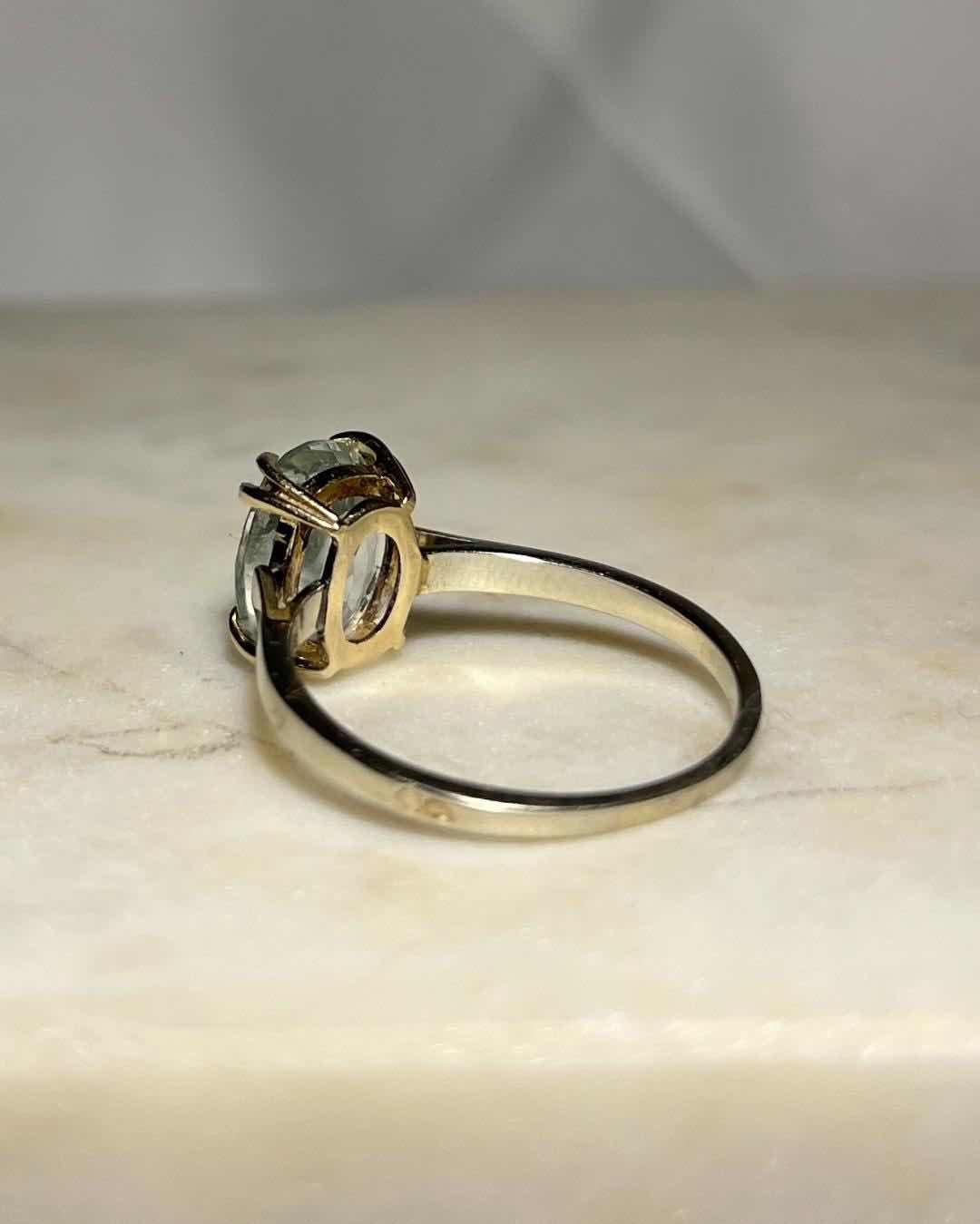 Bague Aigue - Marine vintage "Valentina" - Elliade Paris