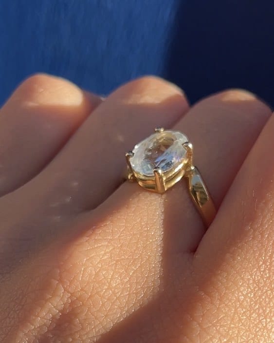 Bague tourbillon Aigue-marine 2 carats "Aya"