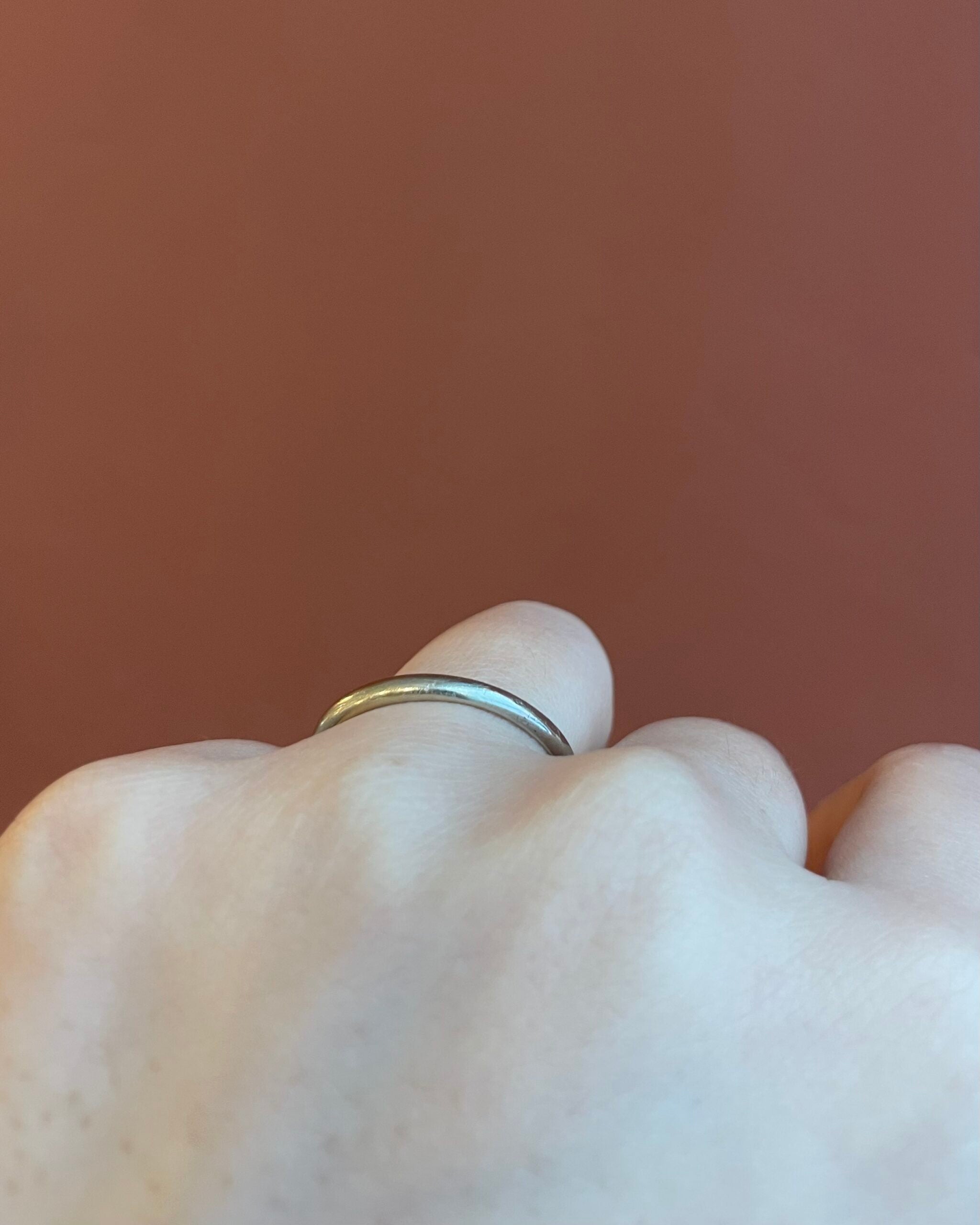 Alliance vintage en or gris 18 carats "Jules"